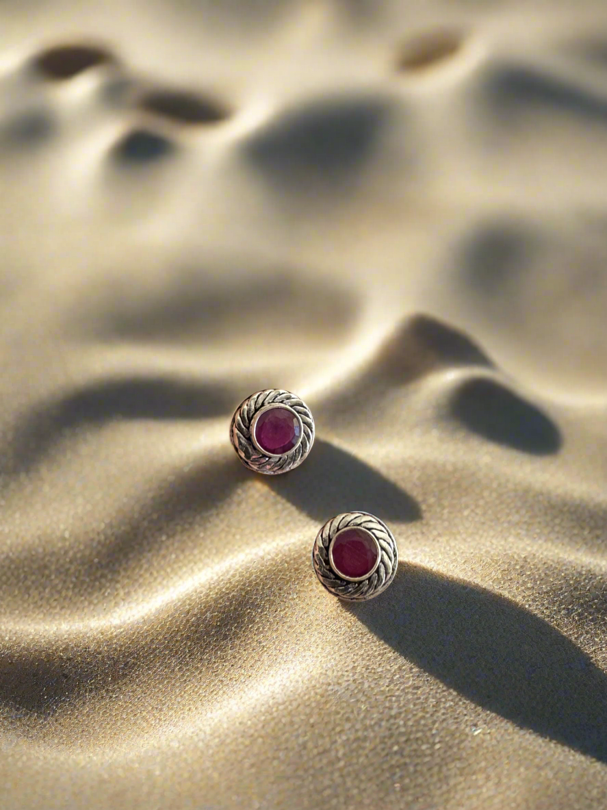 Silver 92.5 Various Colours Small Stud Earrings