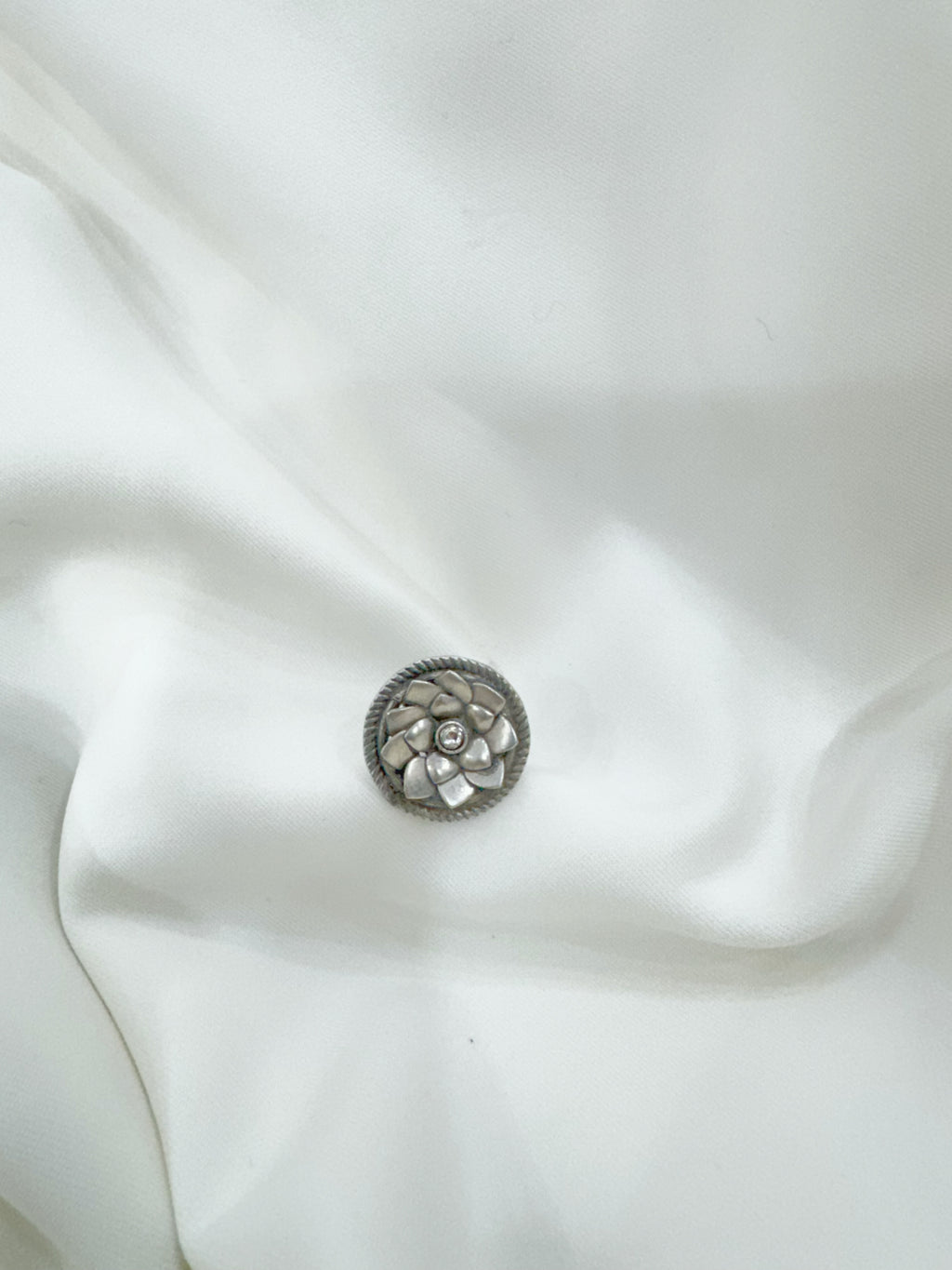 Petal Glow 92.5 Silver Studs Earrings - Handcrafted