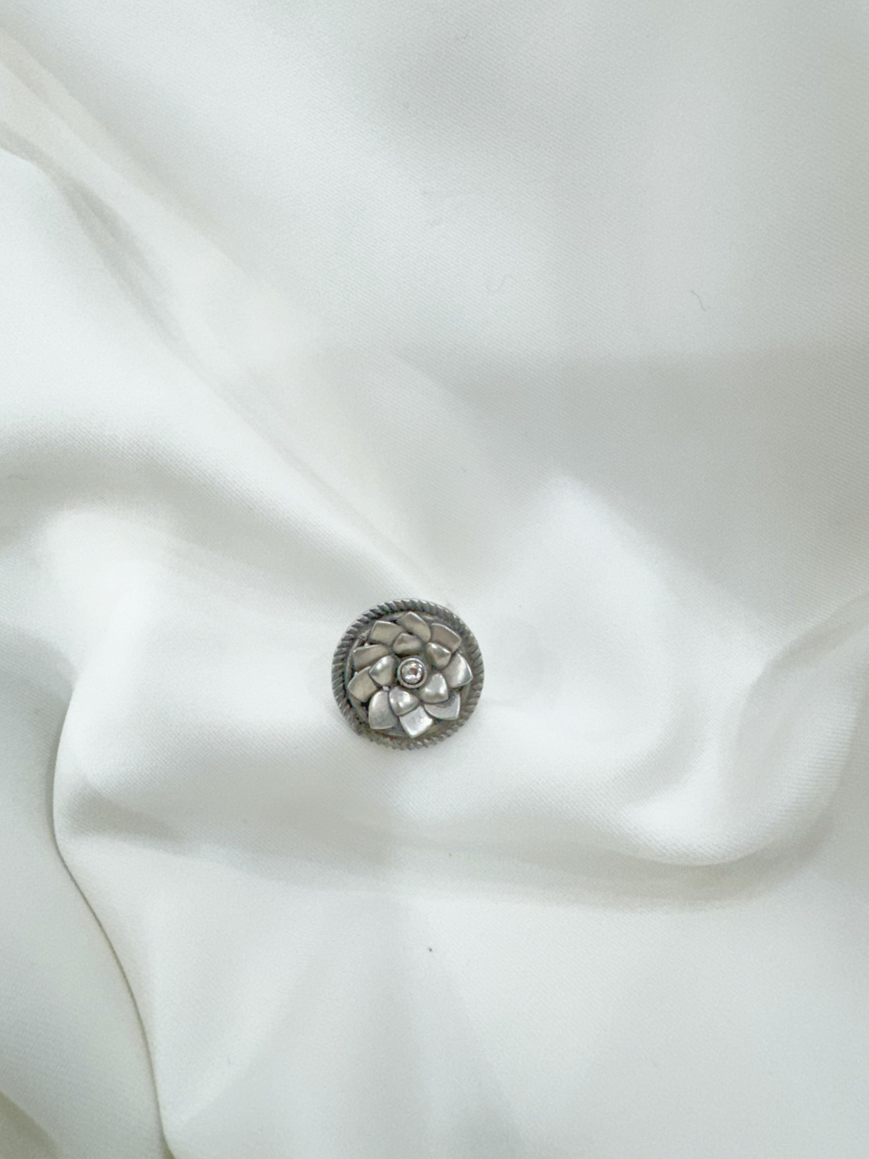Petal Glow 92.5 Silver Studs Earrings - Handcrafted