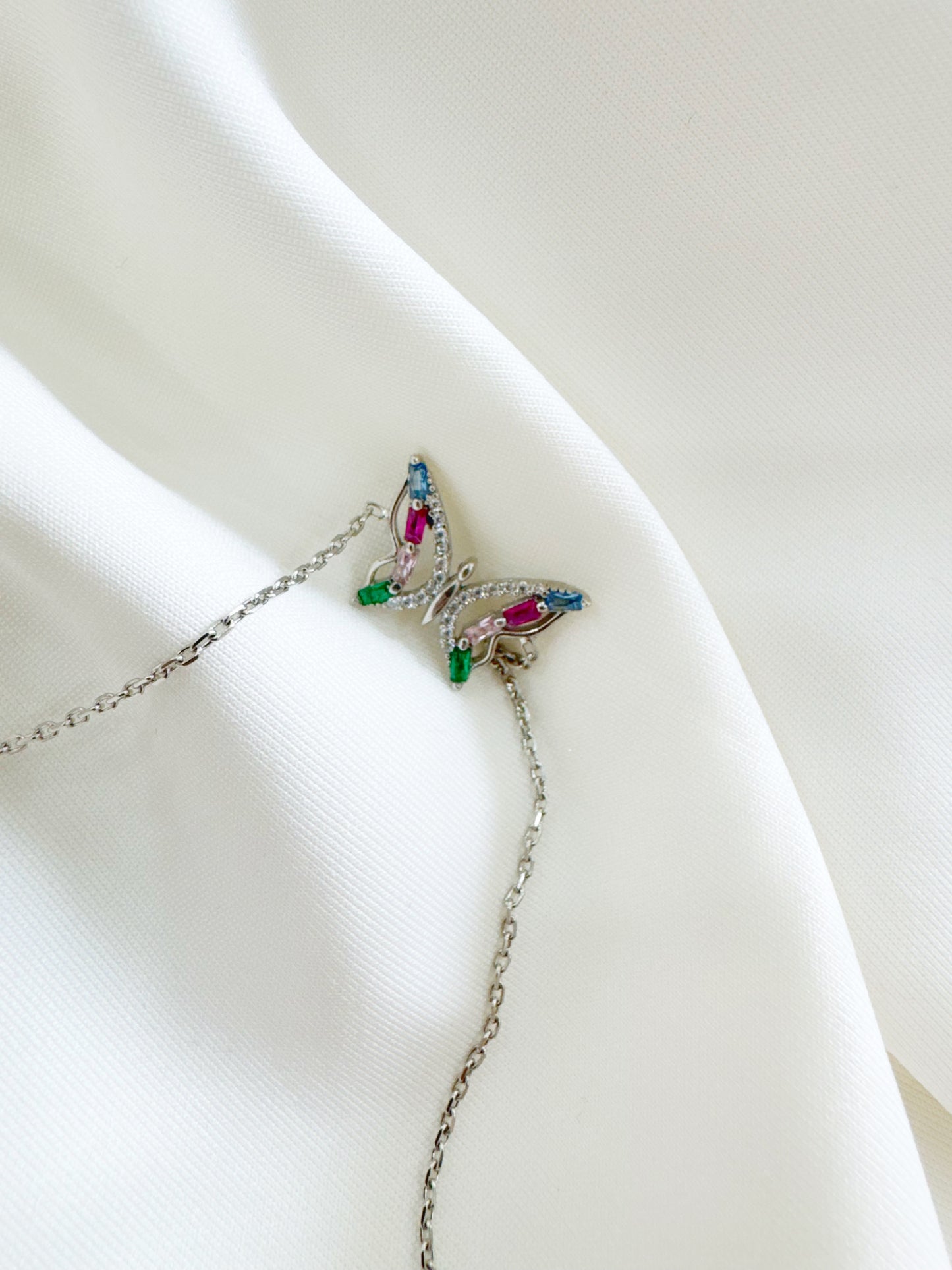 Eira Titli – 92.5 Silver Butterfly Charm Minimalistic Bracelet