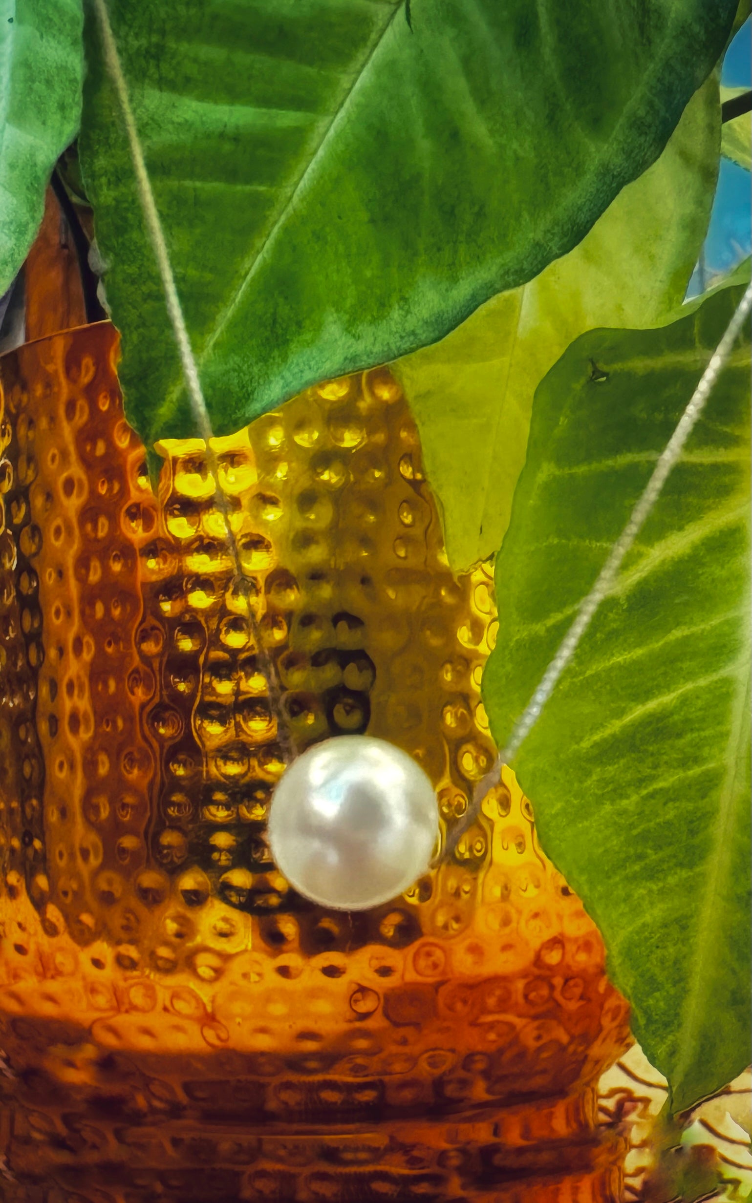 92.5 Silver White Pearl Minimalistic Necklace