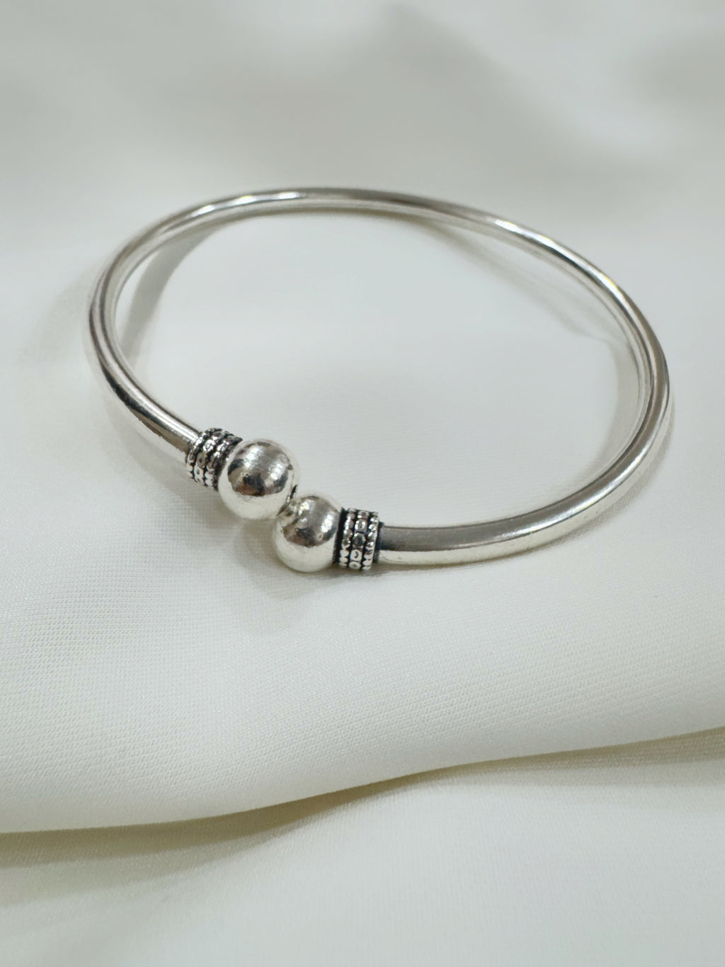 Tribal Ball 92.5 Silver Kada Anklet (Single Piece)