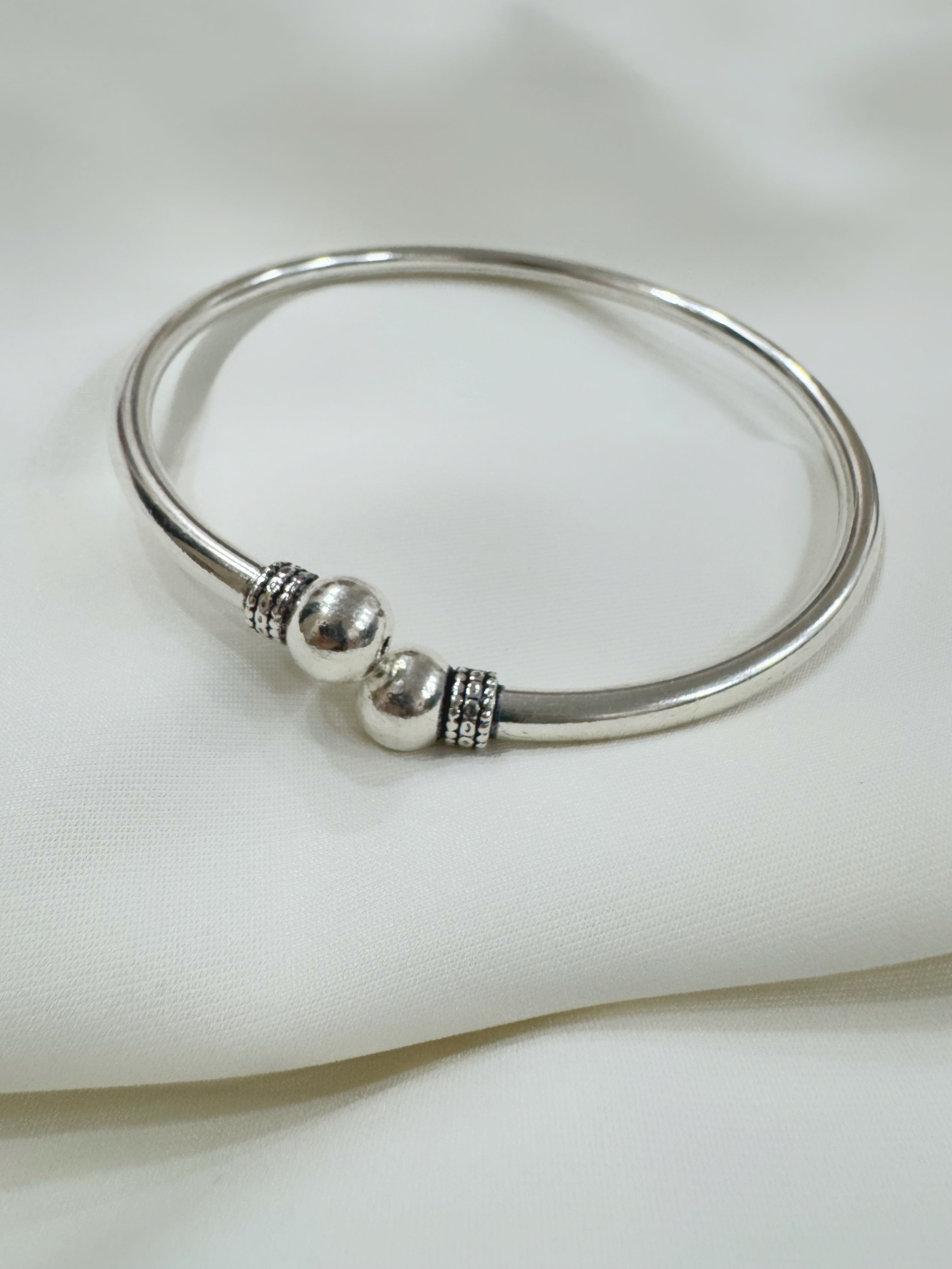 Tribal Ball 92.5 Silver Kada Anklet (Single Piece)