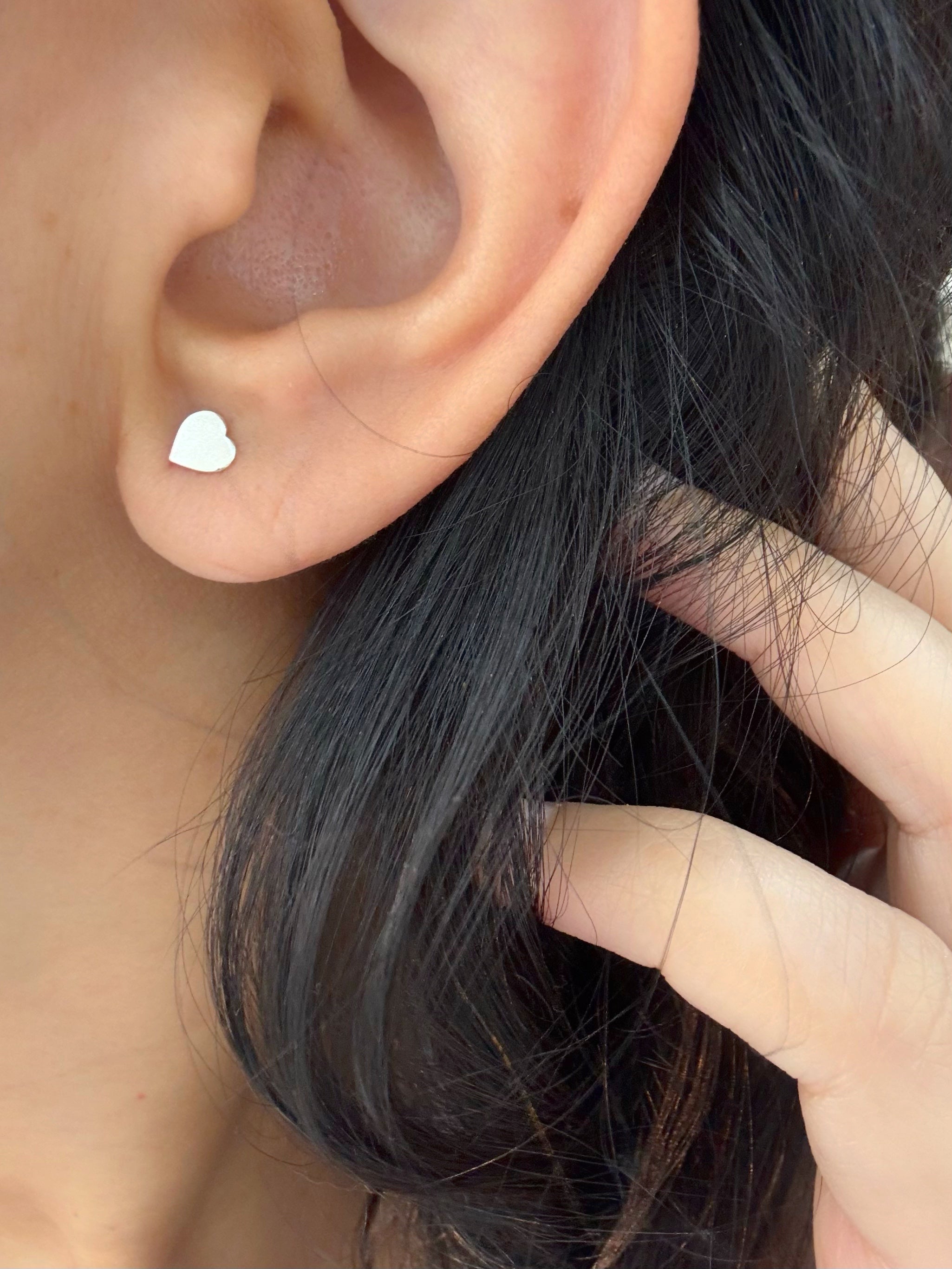 Pure Love 92.5 Silver Heart Studs