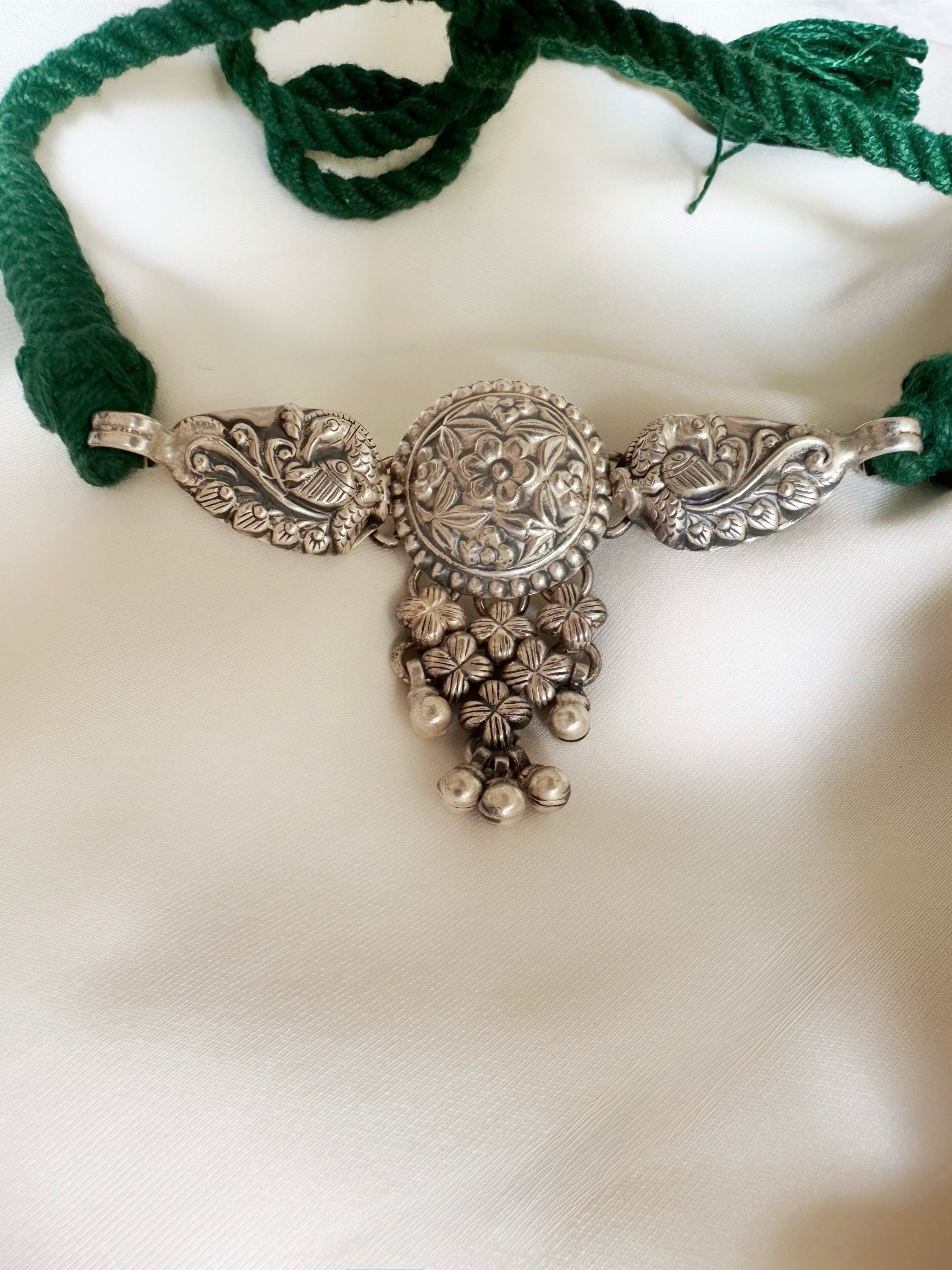 Pankhudi – 92.5 Silver Tribal Choker Handcrafted