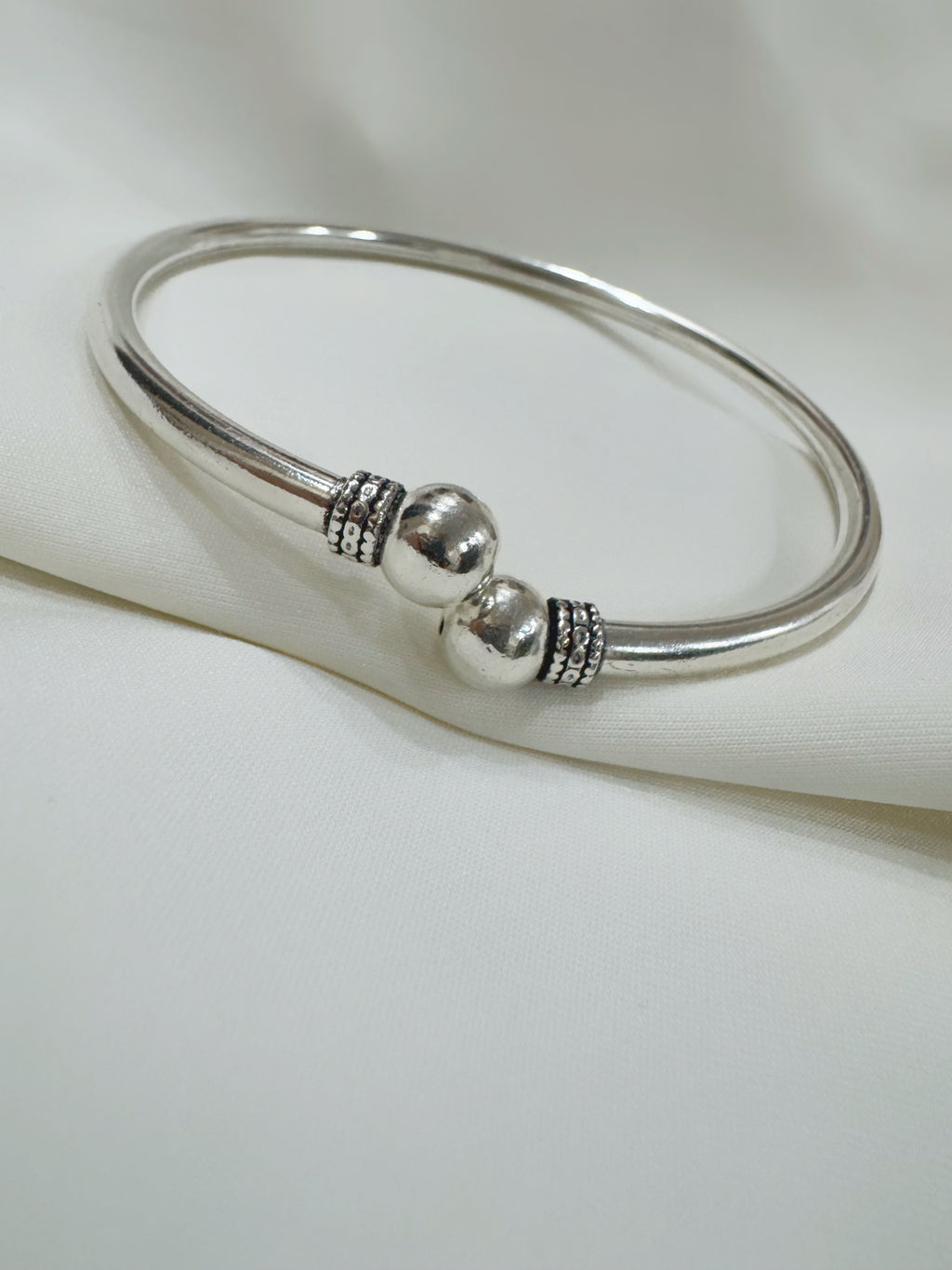 Tribal Ball 92.5 Silver Kada Anklet (Single Piece)