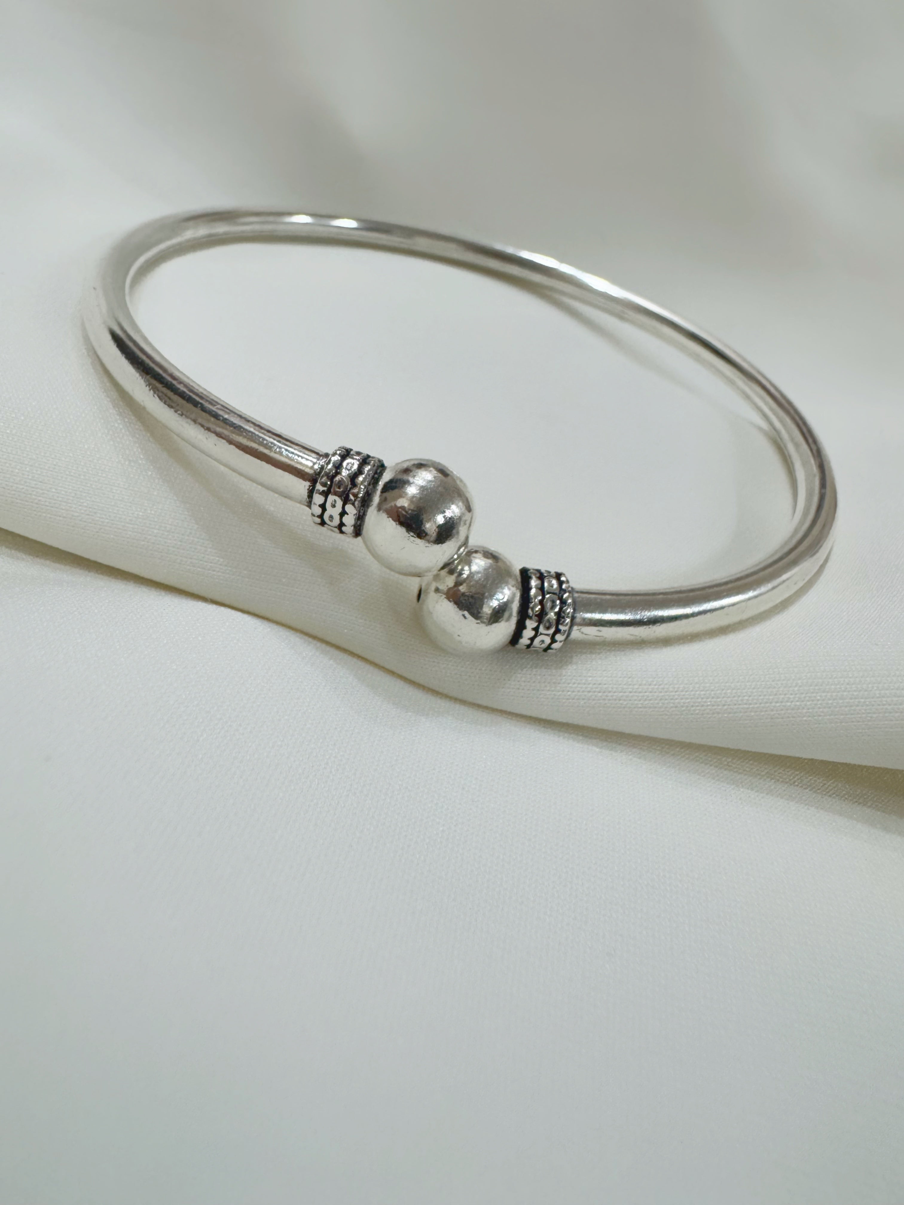 Tribal Ball 92.5 Silver Kada Anklet (Single Piece)