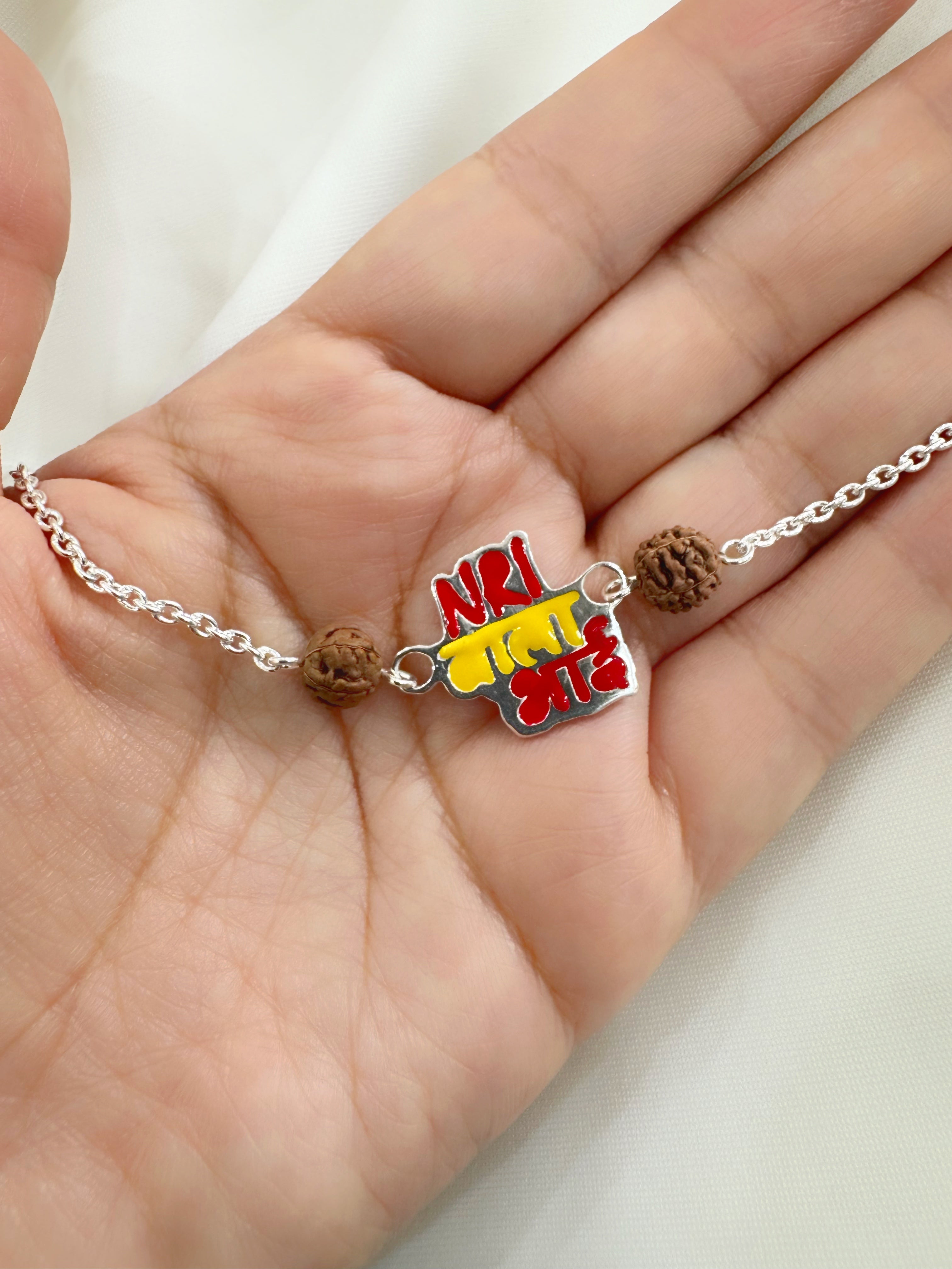 Elegant Silver Rakhi for NRI Bhai in 92.5 Sterling – Limited Edition