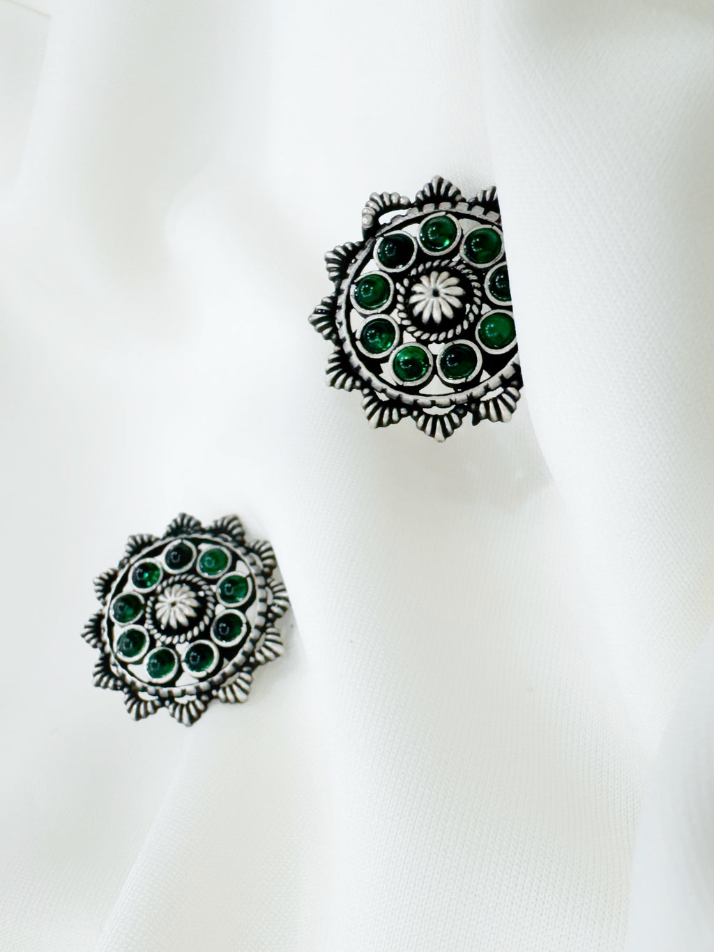 Vrinda Blossom Studs Earrings 92.5 Silver