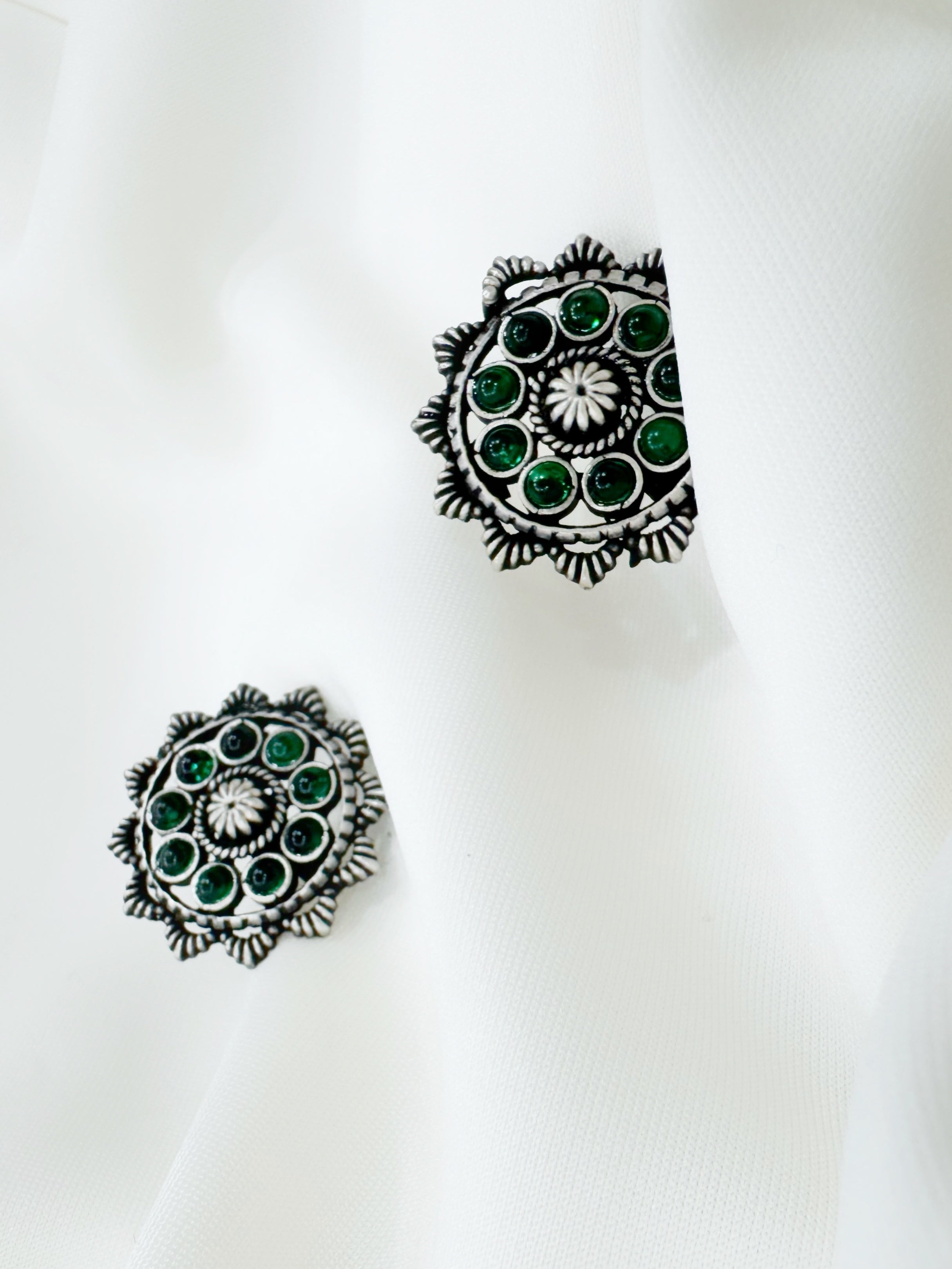 Vrinda Blossom Studs Earrings 92.5 Silver