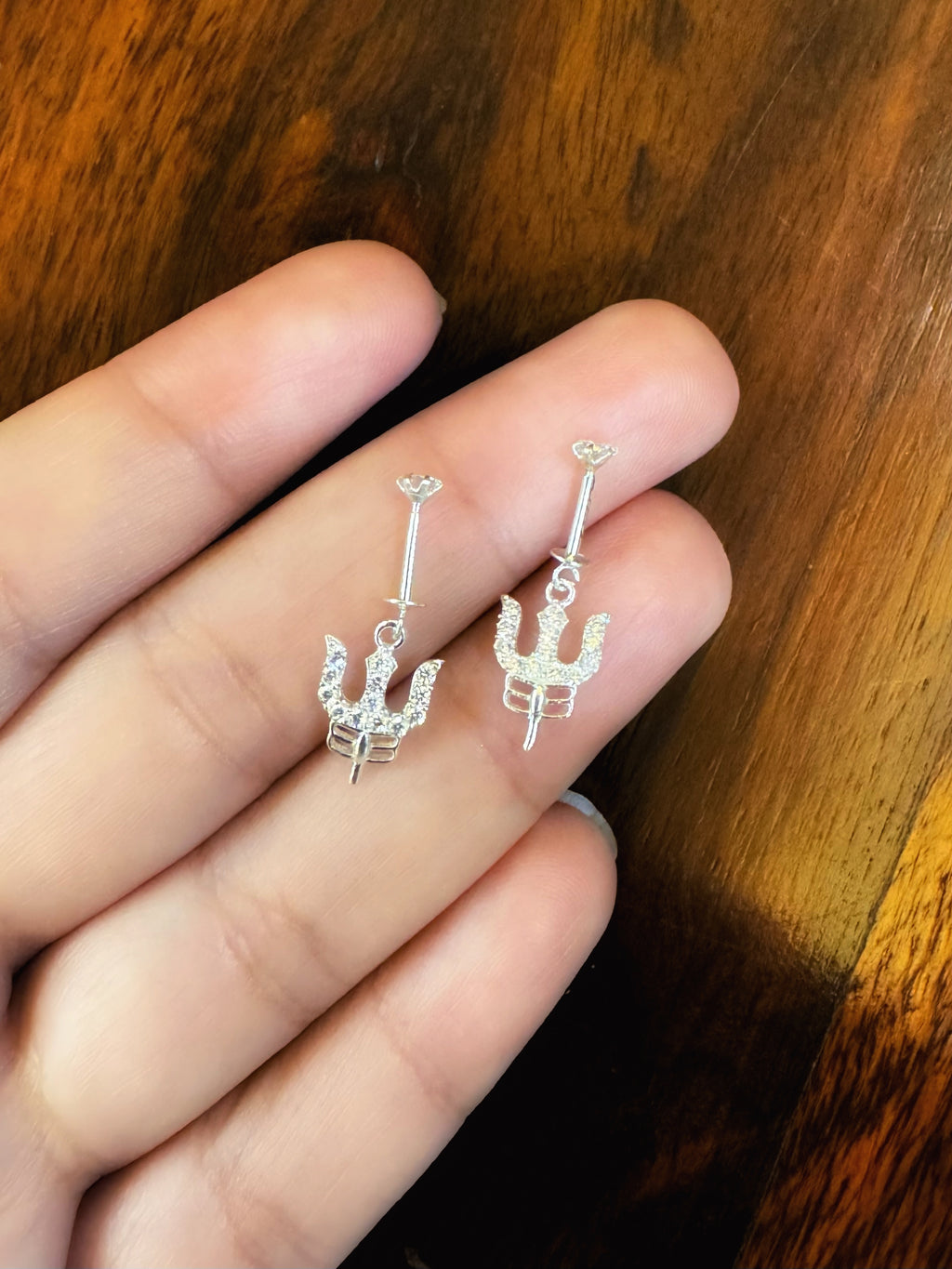 Everyday Bugadi - Shiva Trishool Helix Earrings - 92.5 Silver