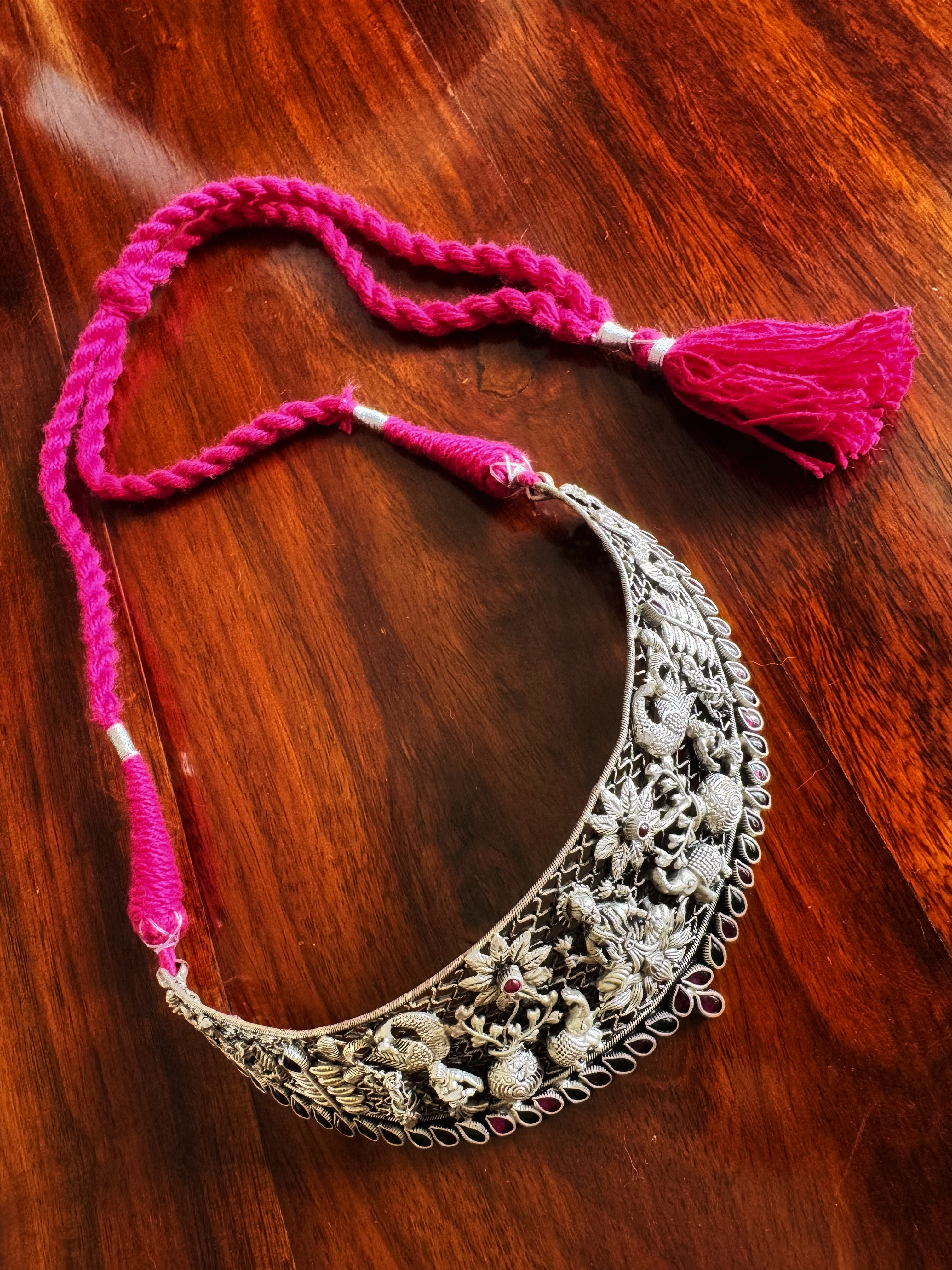 Indira - Goddess Lakshmi Choker – 92.5 Silver Temple Jewelry