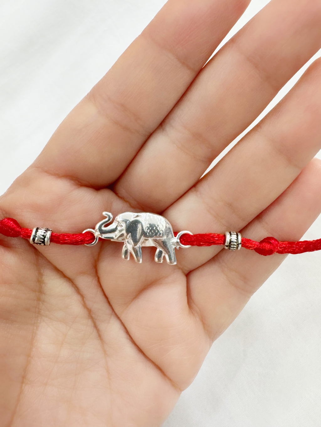 Gajraaj Handcrafted Elephant Rakhi in Pure 925 Silver