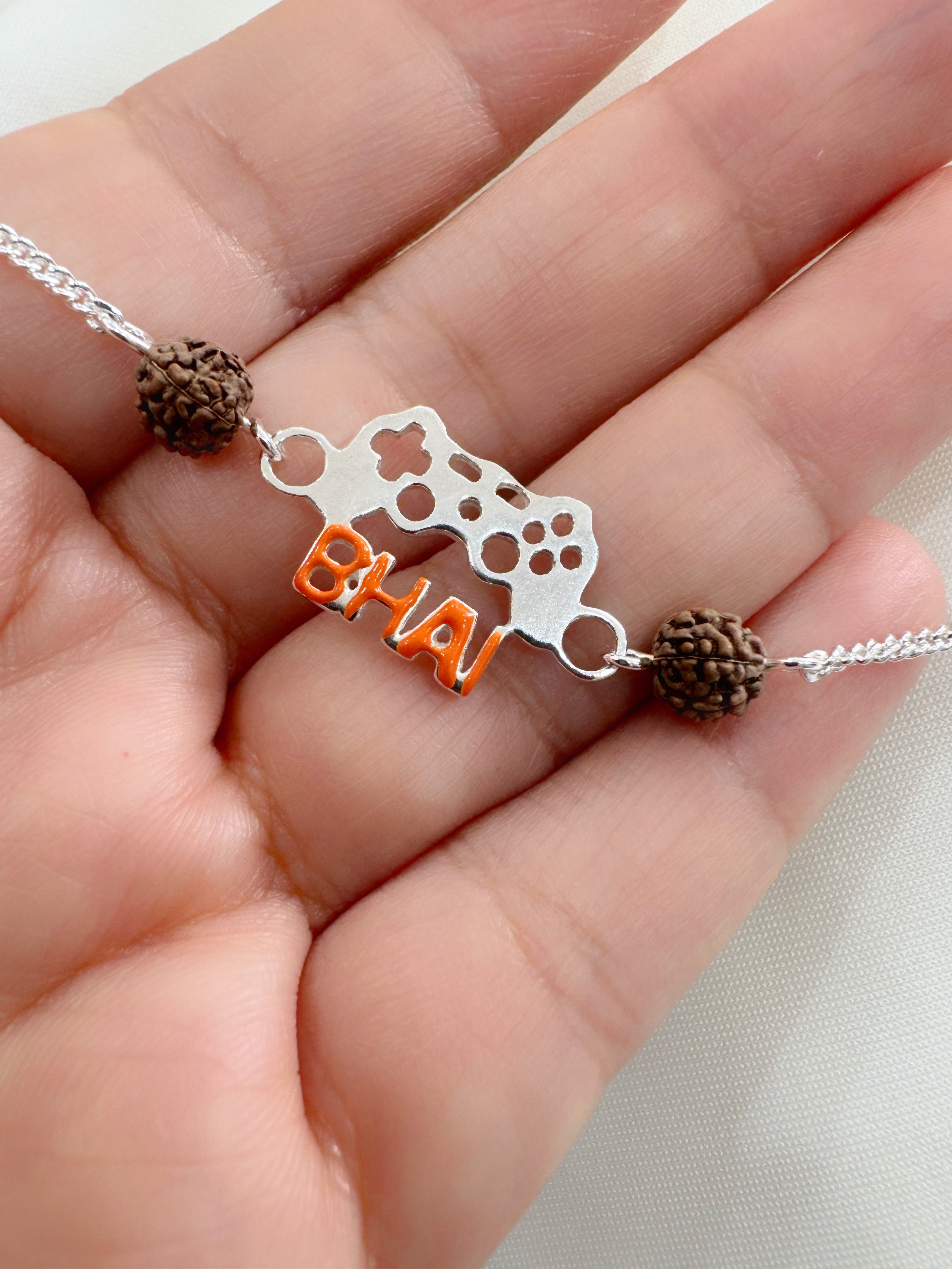 Silver Rakhi for Gamer Bhai – Certified 92.5 Sterling Silver