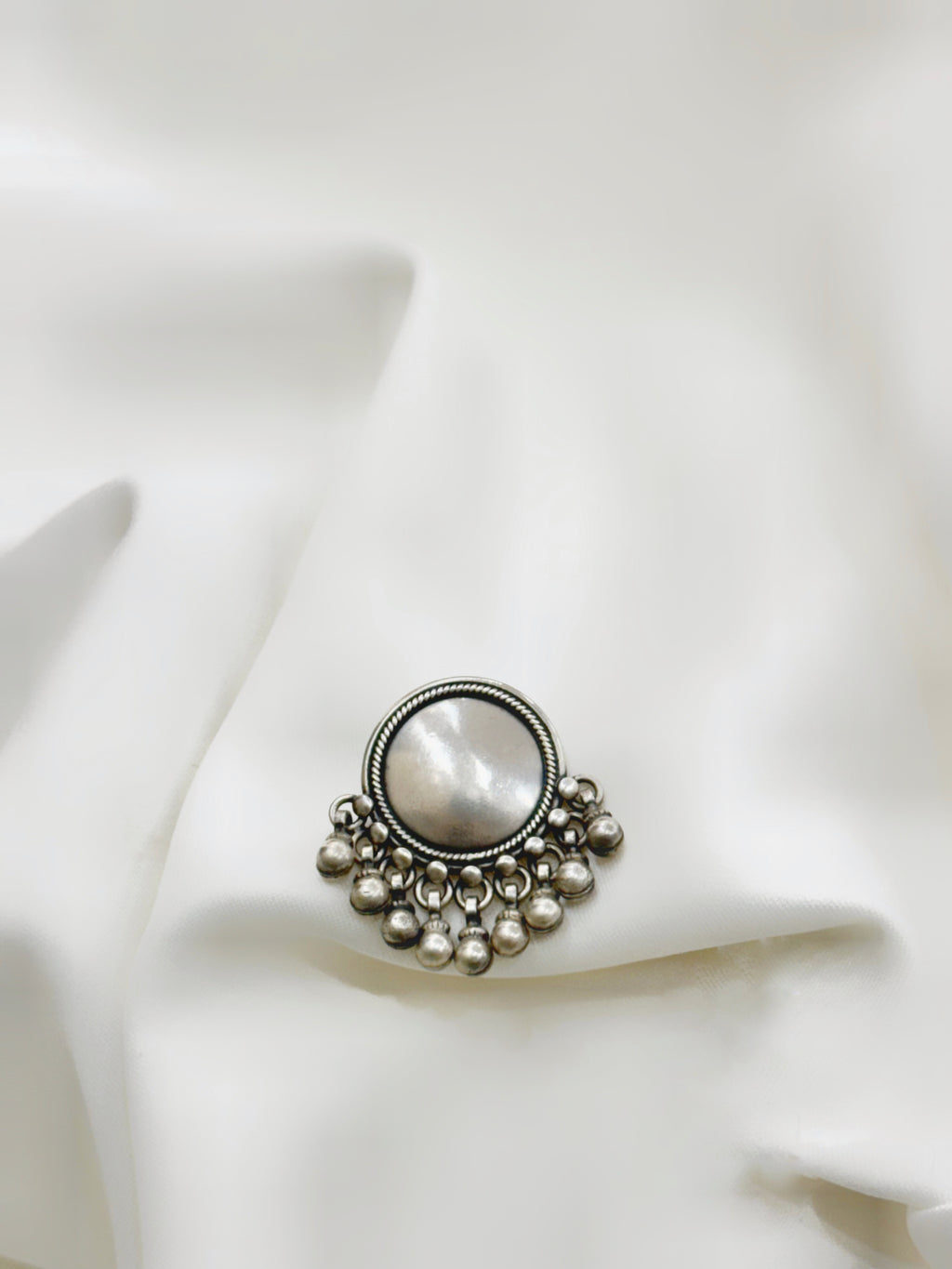 Tribal Ethnic Coin 92.5 Silver Studs Earring - Handcrafted