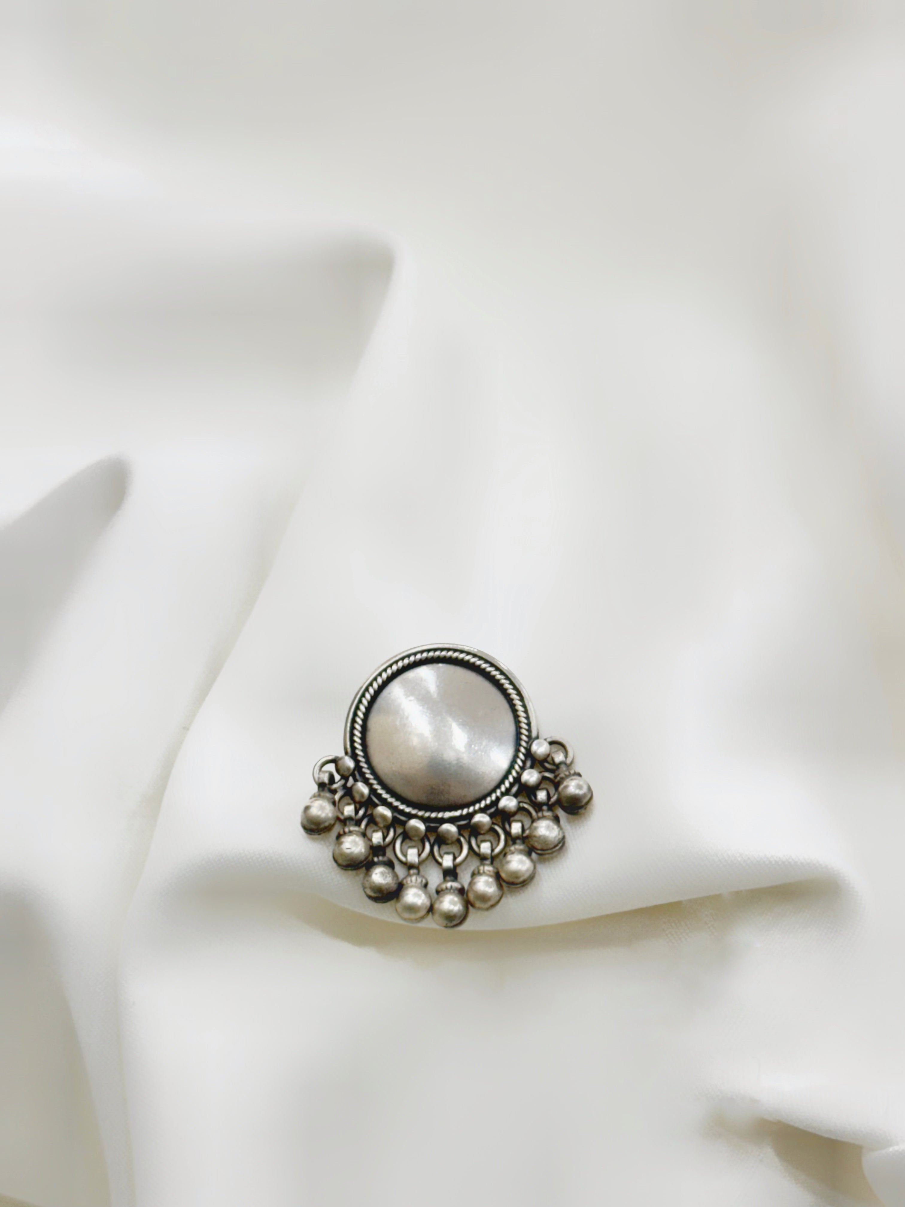 Tribal Ethnic Coin 92.5 Silver Studs Earring - Handcrafted