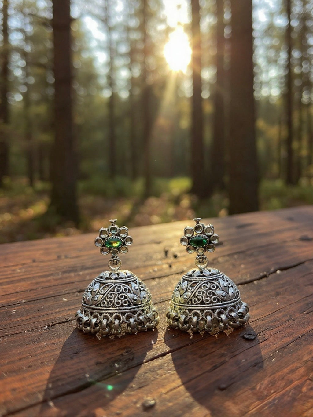 Meher - Dome Shaped Jhumkis 925 Silver Jhumkis