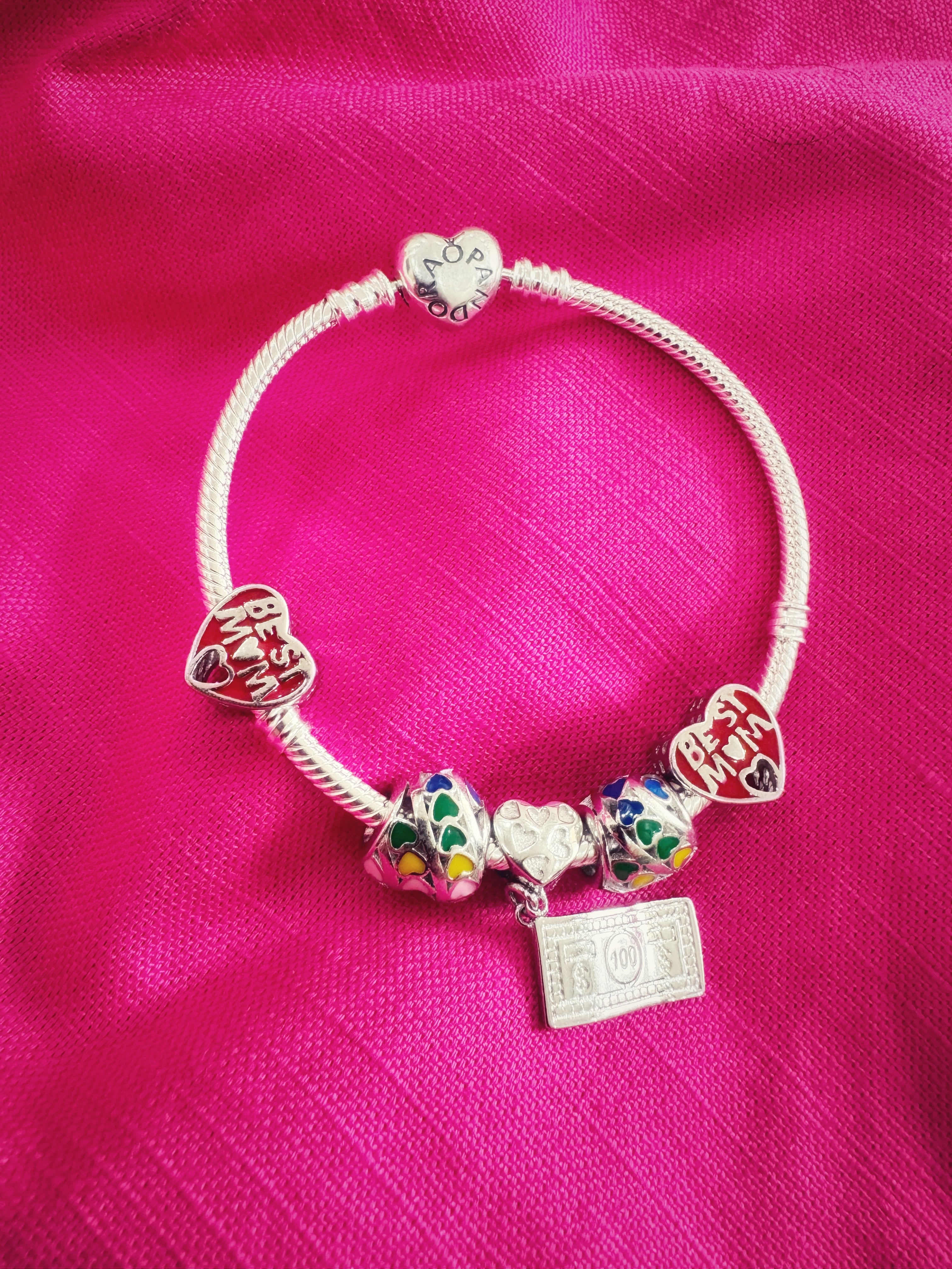 Pandora Best Mom Charms Bracelet 92.5 Silver