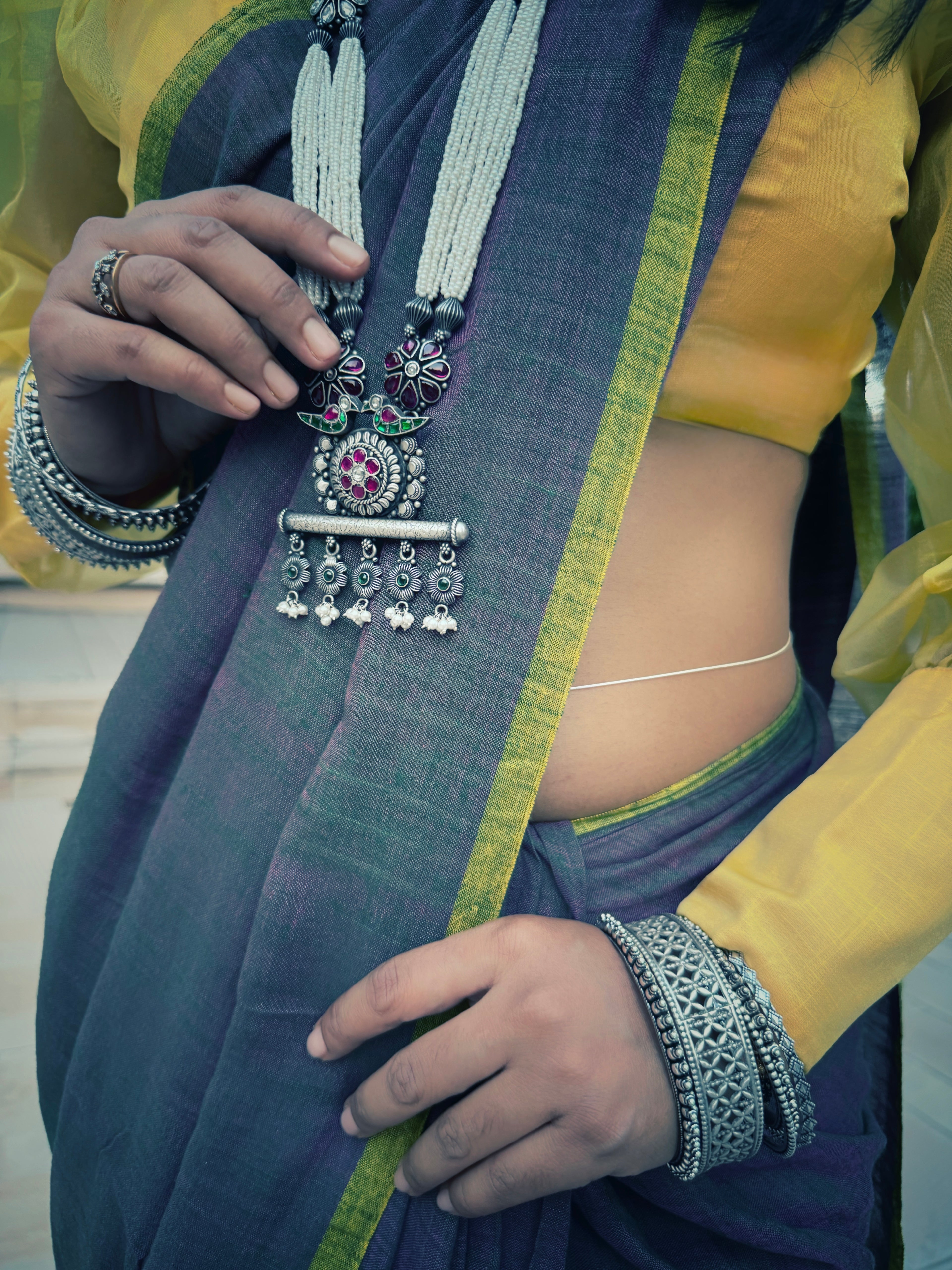 Traditional 92.5 Silver Neeraja Kamarbandh