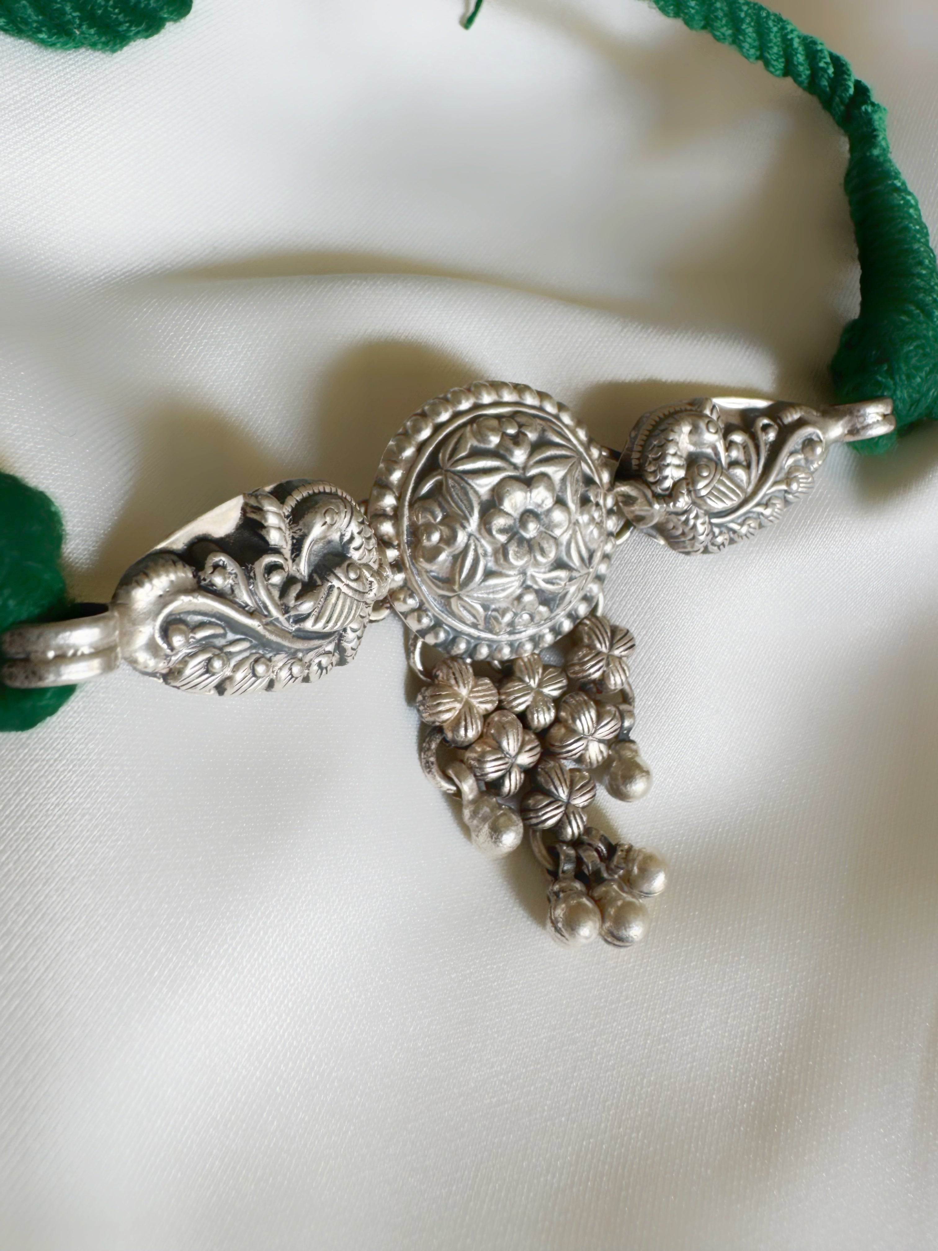 Pankhudi – 92.5 Silver Tribal Choker Handcrafted