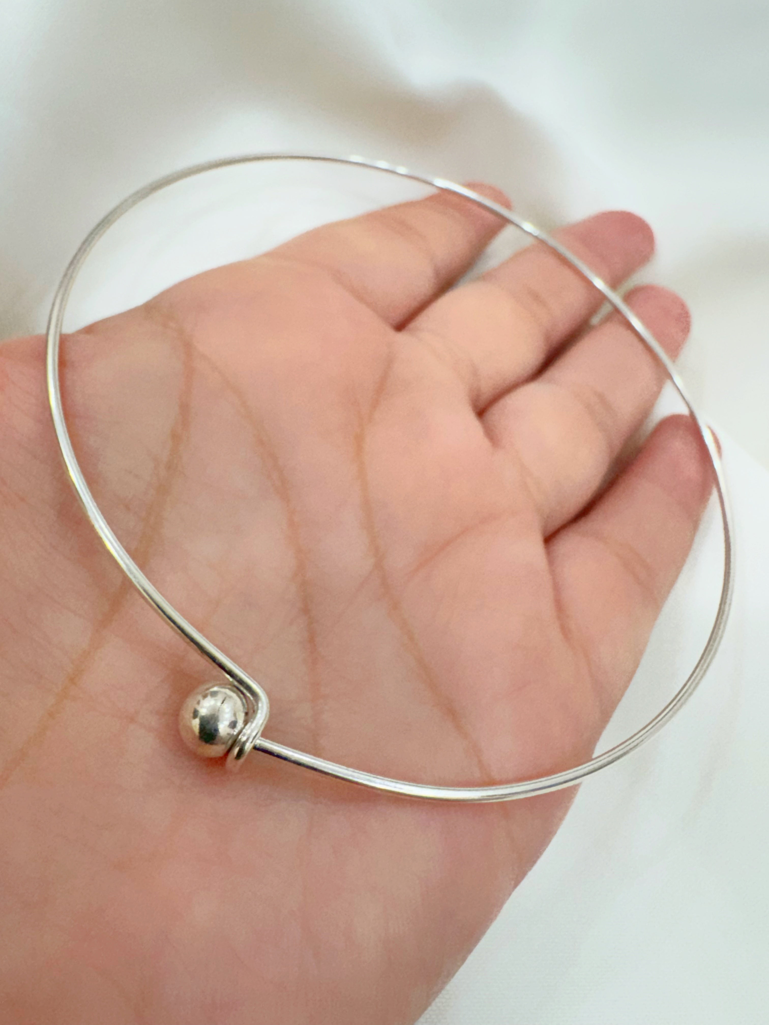 Ira 92.5 Silver Handcrafted Kada Anklet (Single Piece)