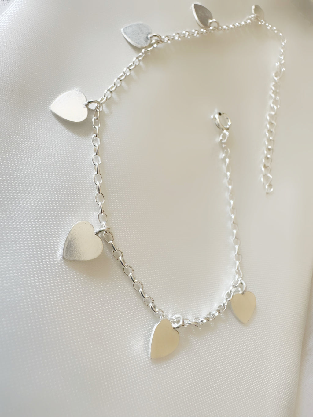 Sagarika – Little Hearts Anklet 92.5 Silver (Single Piece)