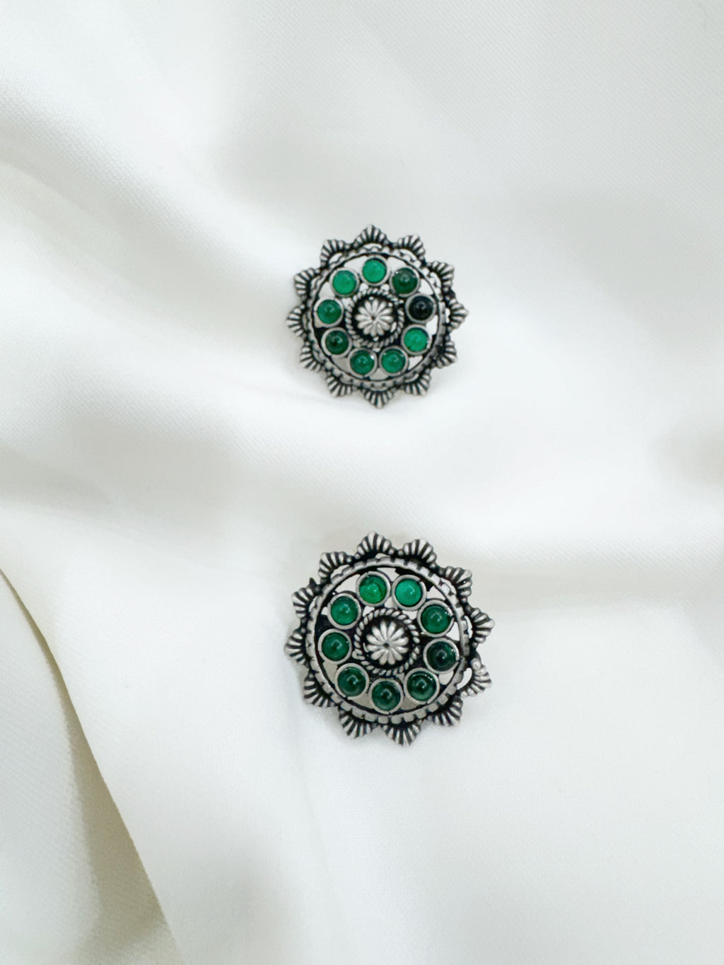 Vrinda Blossom Studs Earrings 92.5 Silver