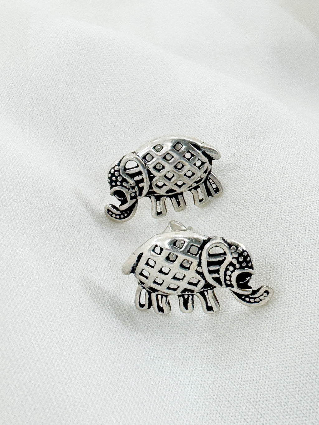 Haathi Charm Earrings – 92.5 Silver Handcrafted