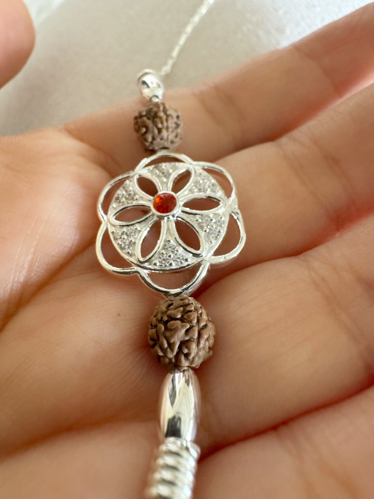 Rudra Mandala Rakhi – 92.5 Silver – Chandesa