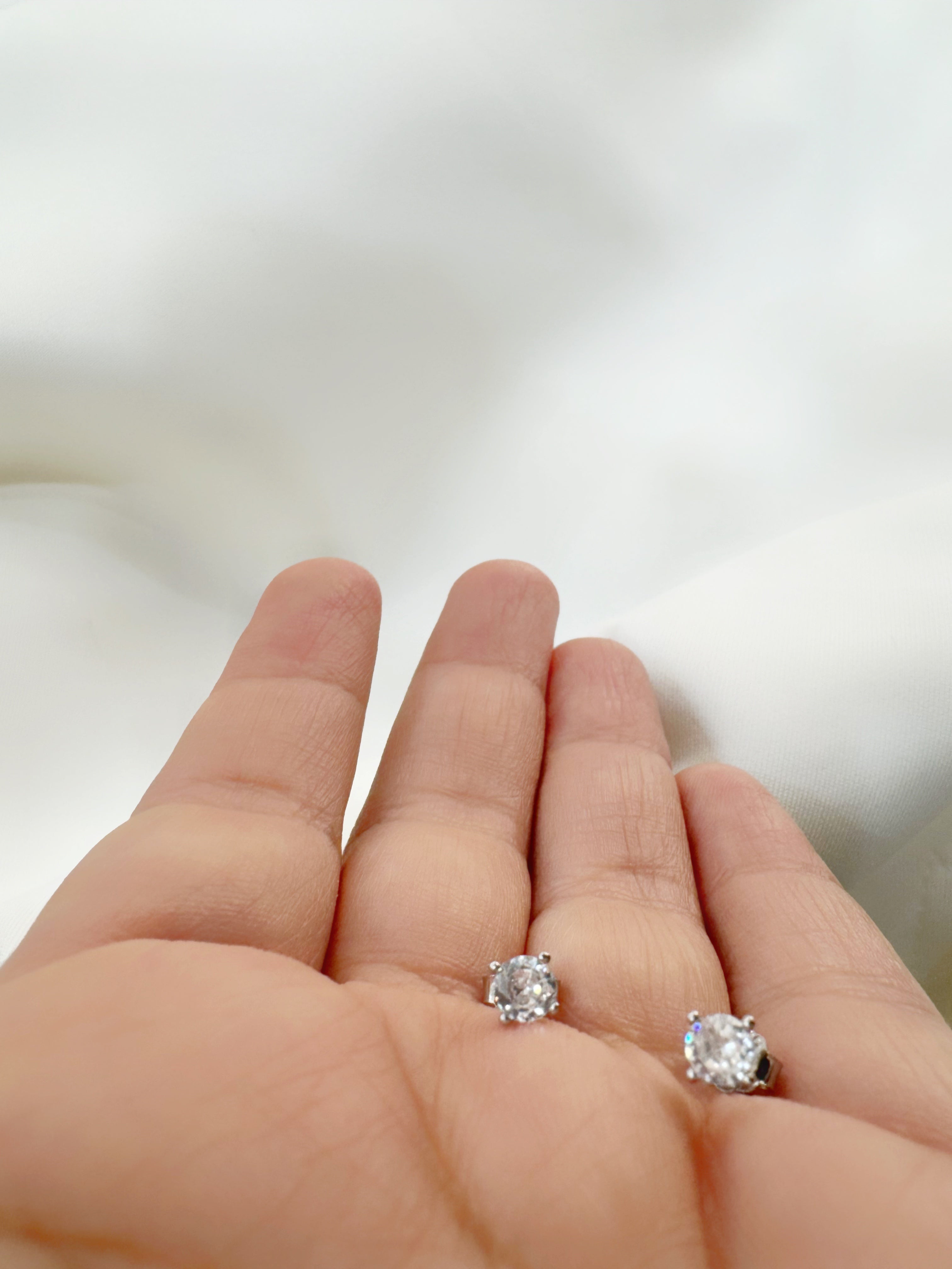 Eternal Spark 92.5 Silver Stud Earrings - Handcrafted