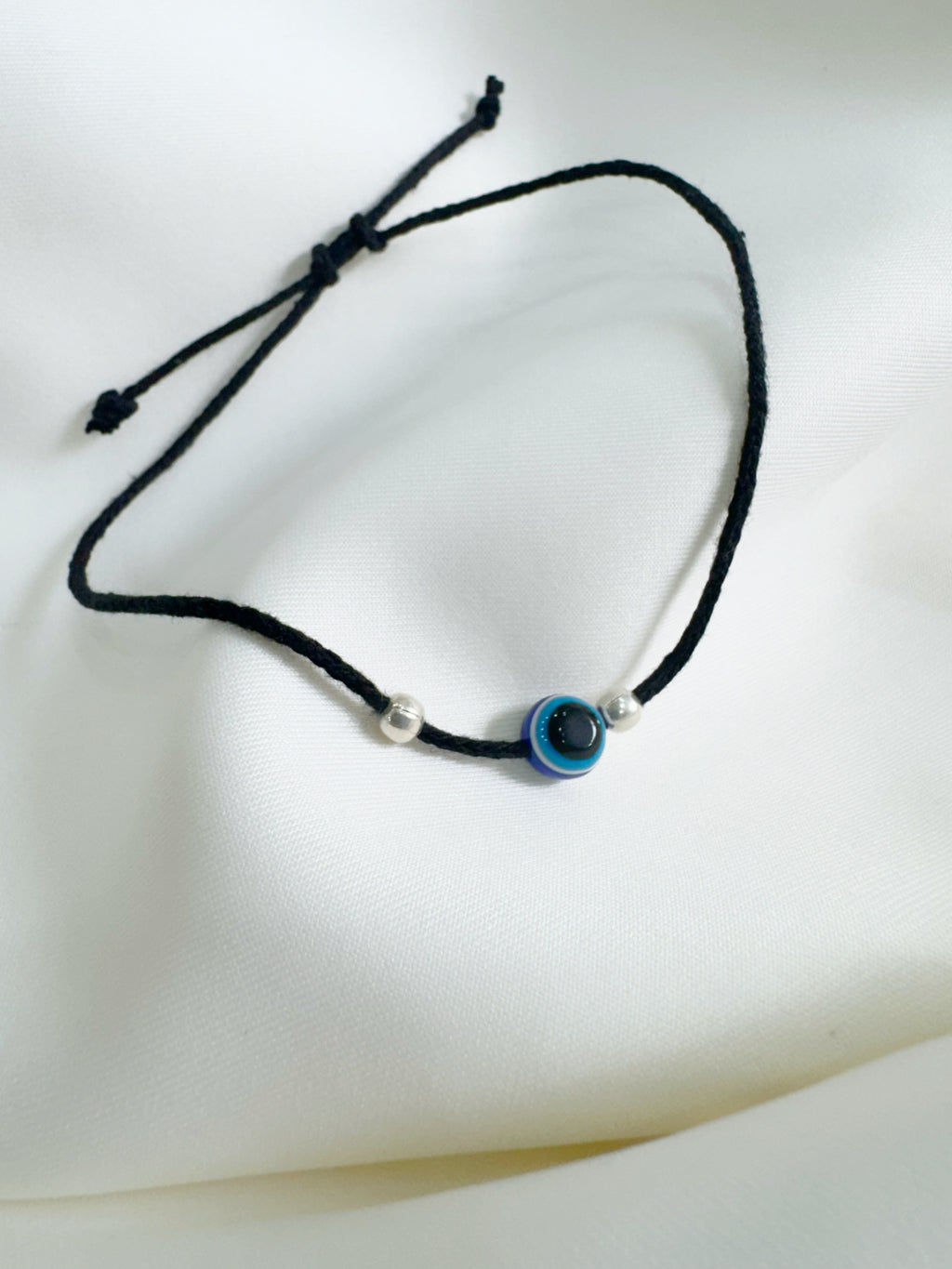 Nazar Raksha Black Thread Anklet - 92.5 Silver Beads