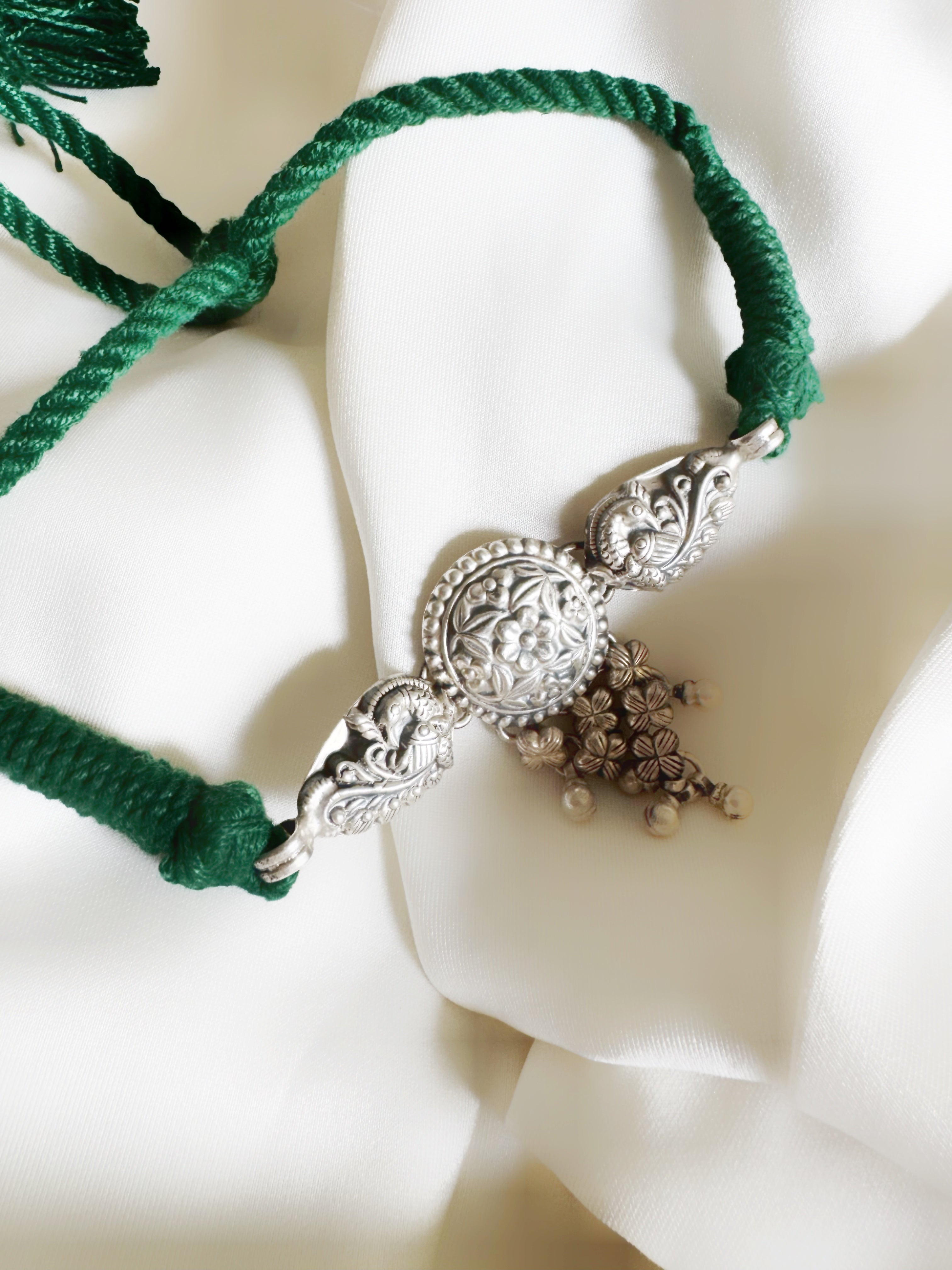 Pankhudi – 92.5 Silver Tribal Choker Handcrafted