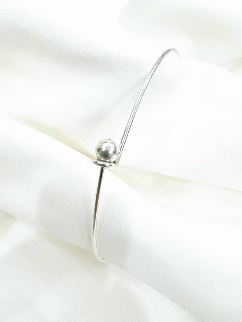 Ira 92.5 Silver Handcrafted Kada Anklet (Single Piece)