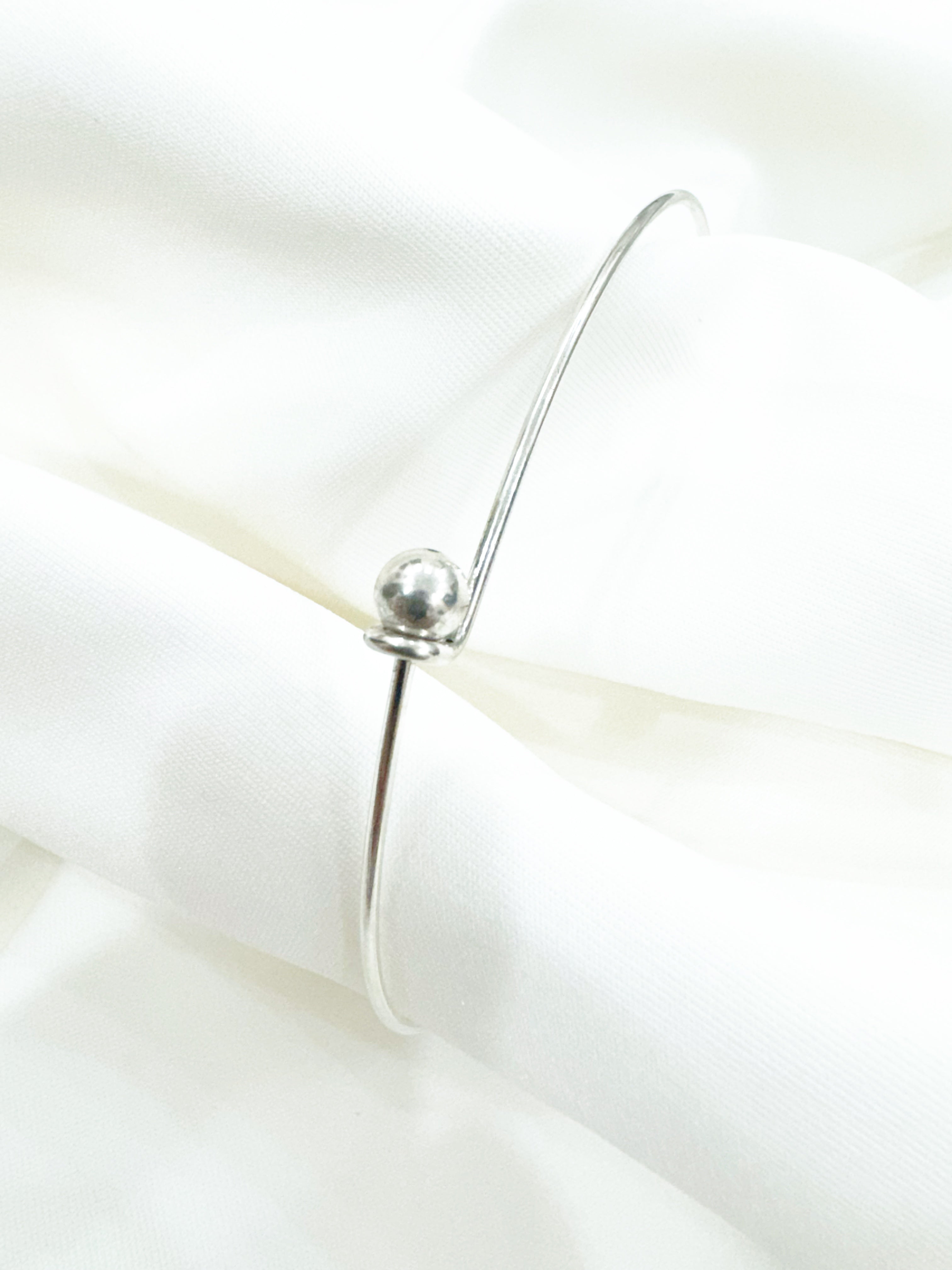 Ira 92.5 Silver Handcrafted Kada Anklet (Single Piece)