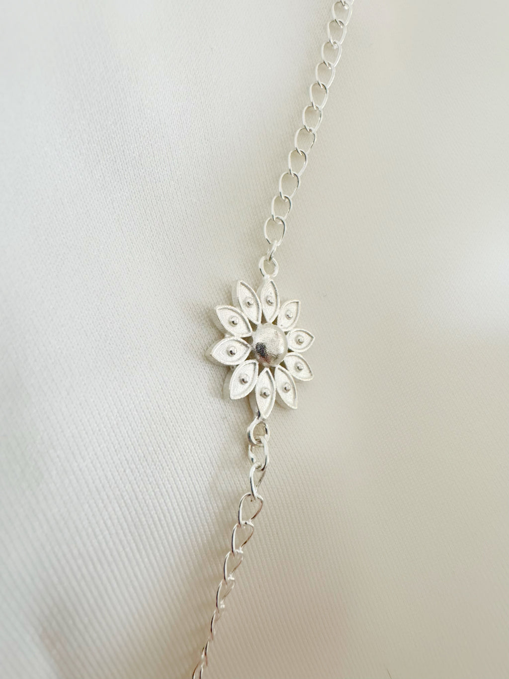 Pushp Divine Handcrafted Rakhi in Pure 92.5 Silver