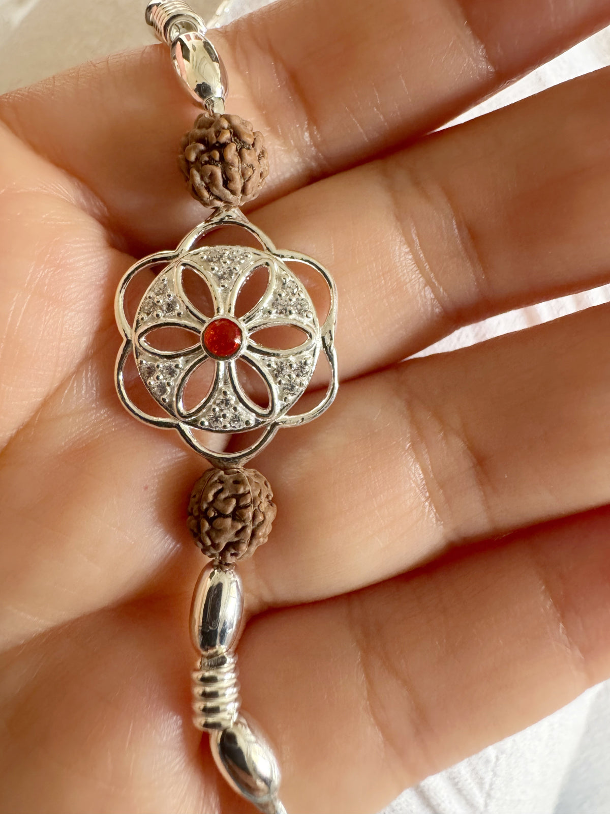 Rudra Mandala Rakhi – 92.5 Silver – Chandesa