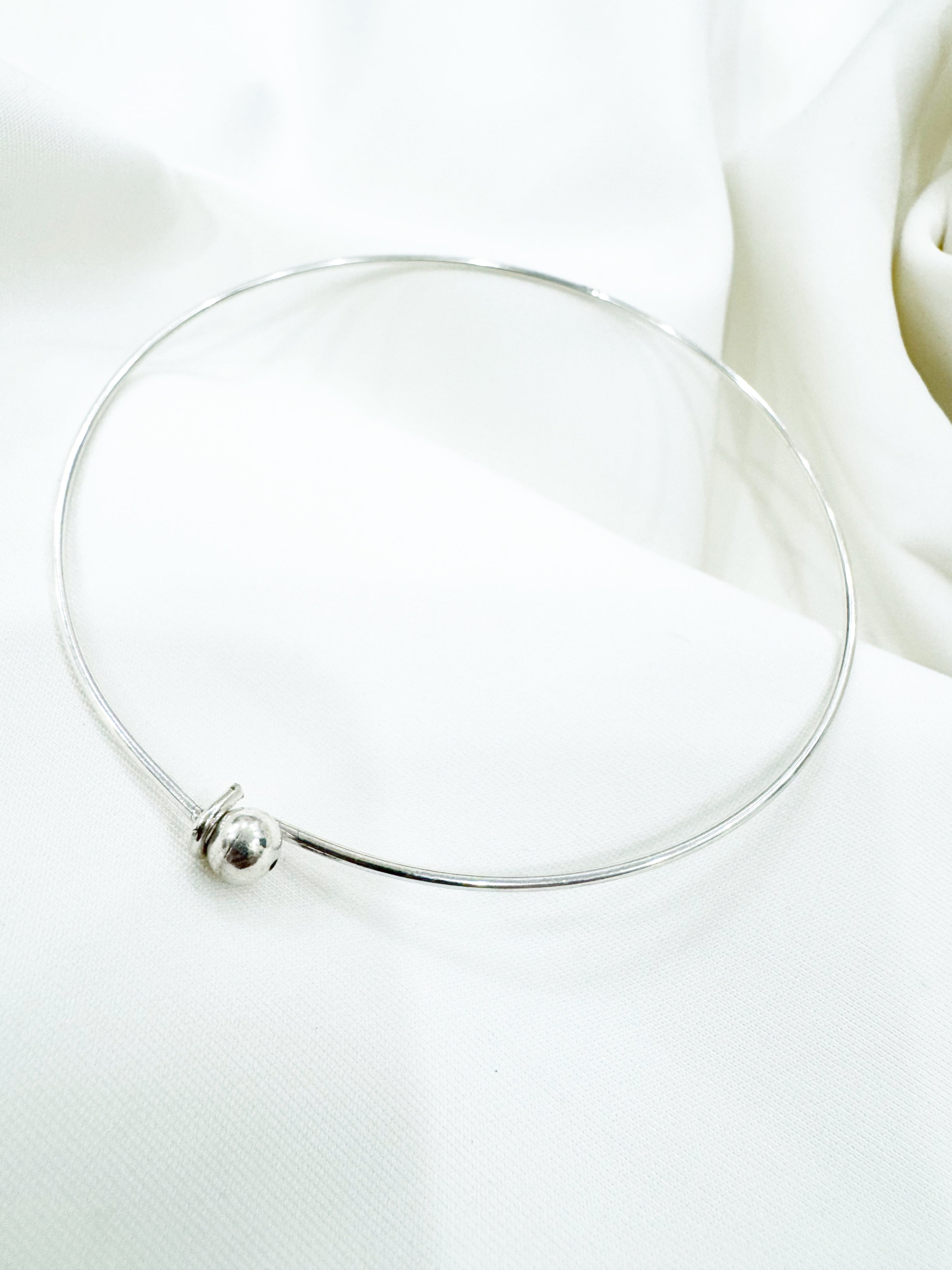 Ira 92.5 Silver Handcrafted Kada Anklet (Single Piece)