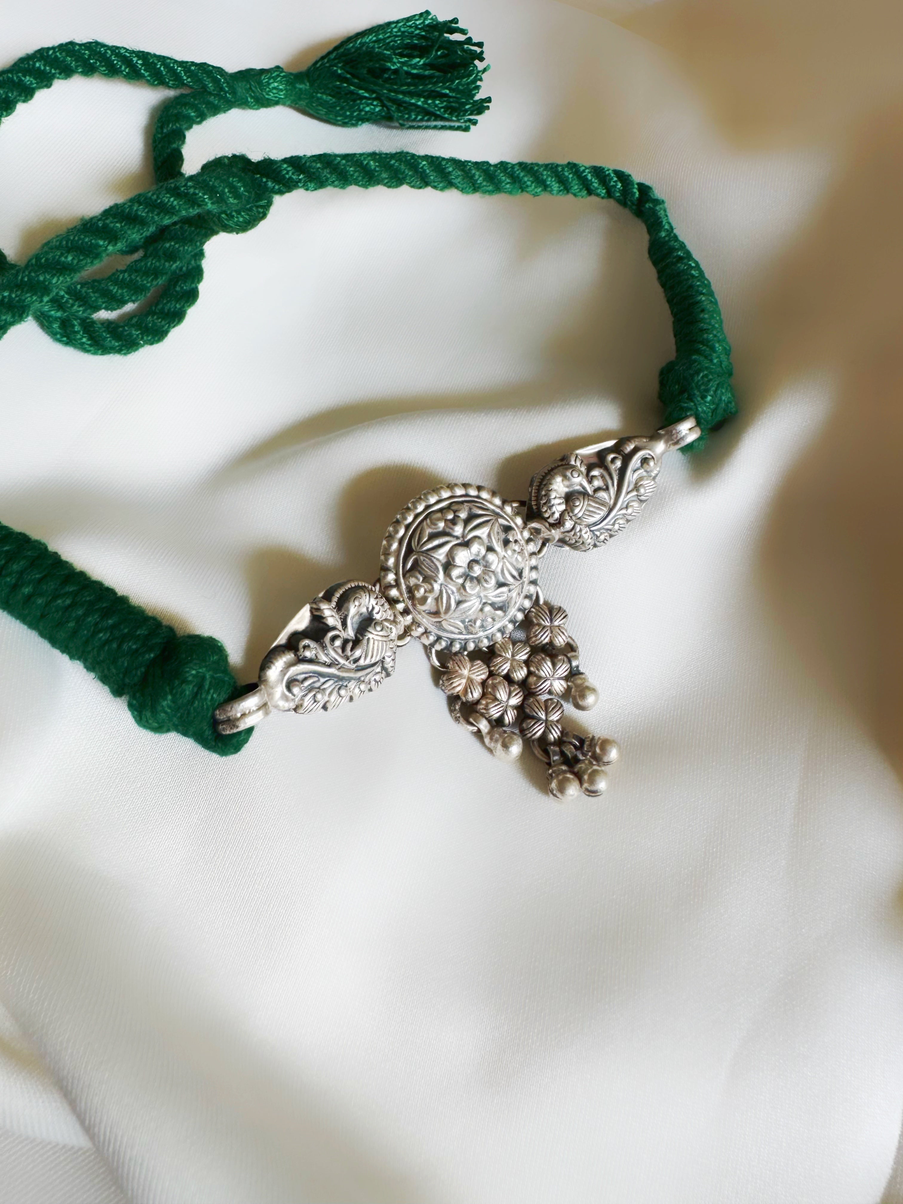 Pankhudi – 92.5 Silver Tribal Choker Handcrafted