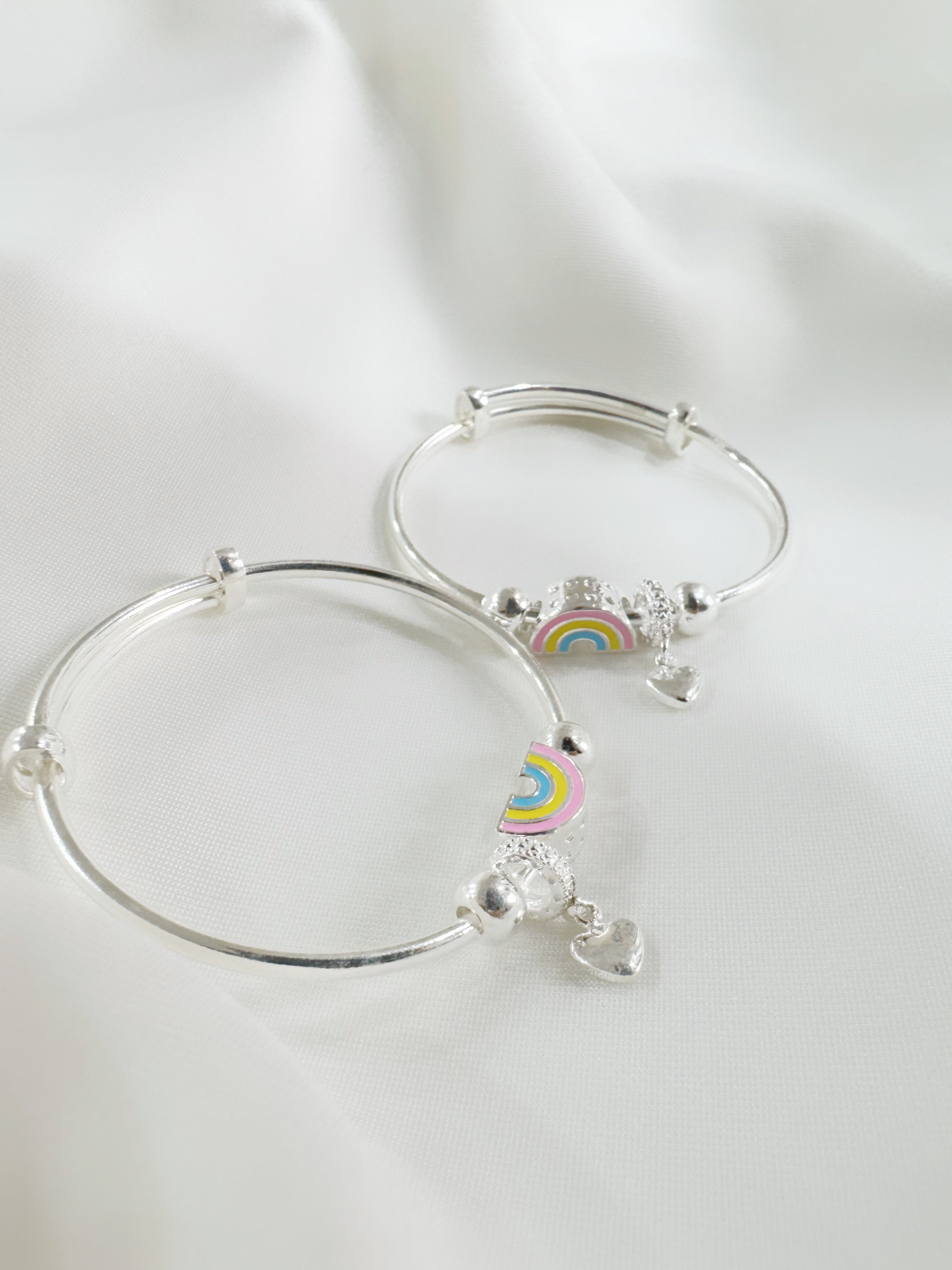 92.5 Silver Rainbow Adjustable Size Nazaria Set for Kids