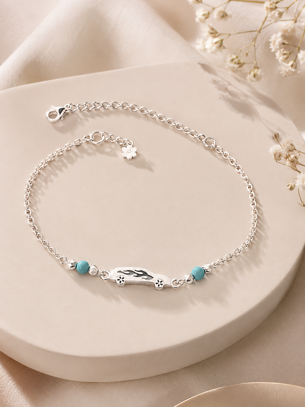 Sports Car Bracelet Rakhi - 925 Silver
