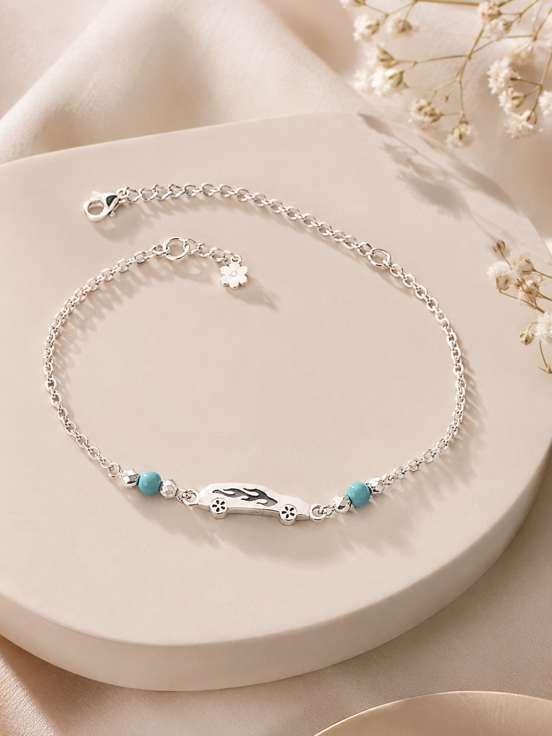 Sports Car Bracelet Rakhi - 925 Silver