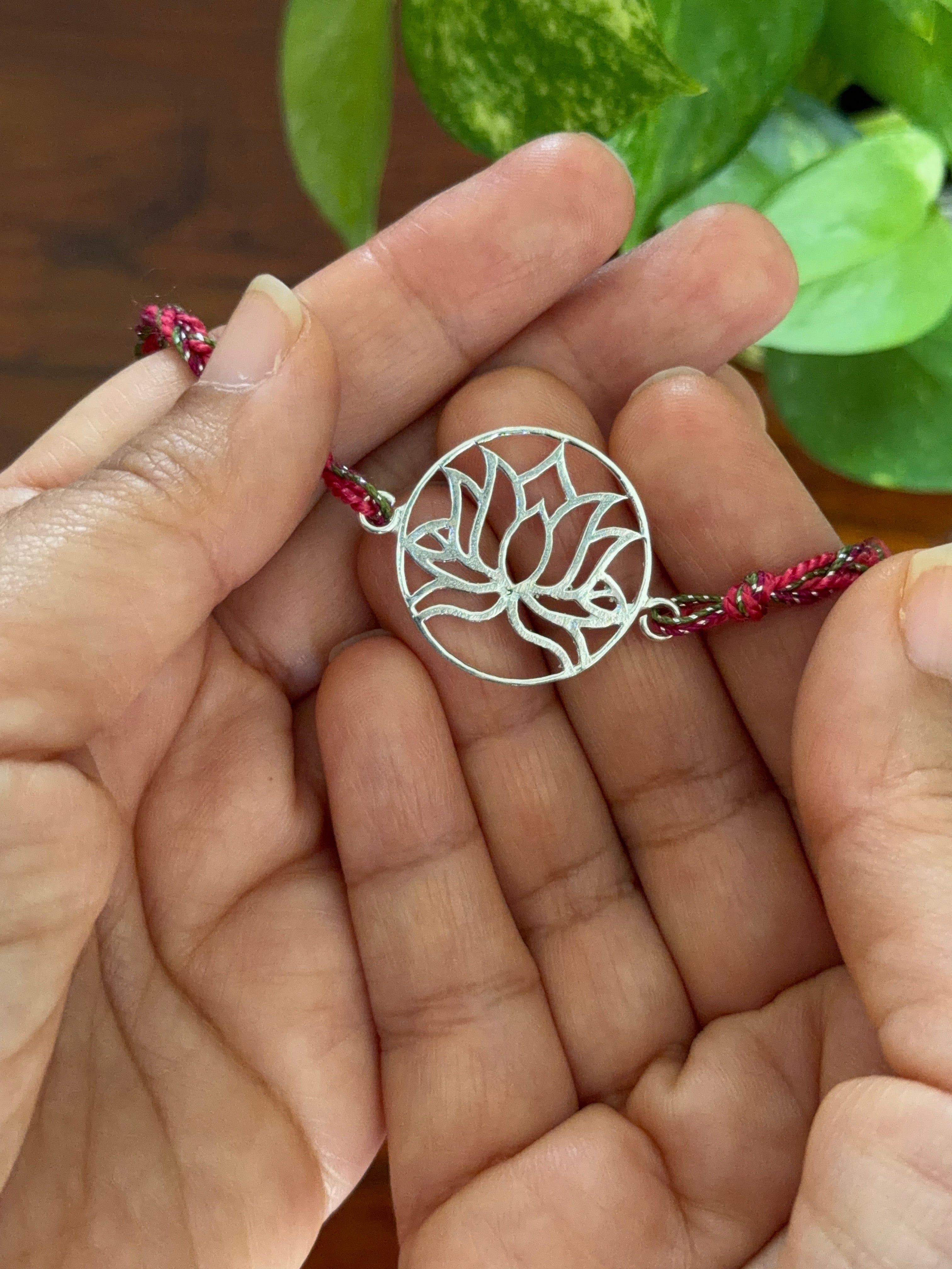Divya Kamal - Without Chain 925 Silver Rakhi