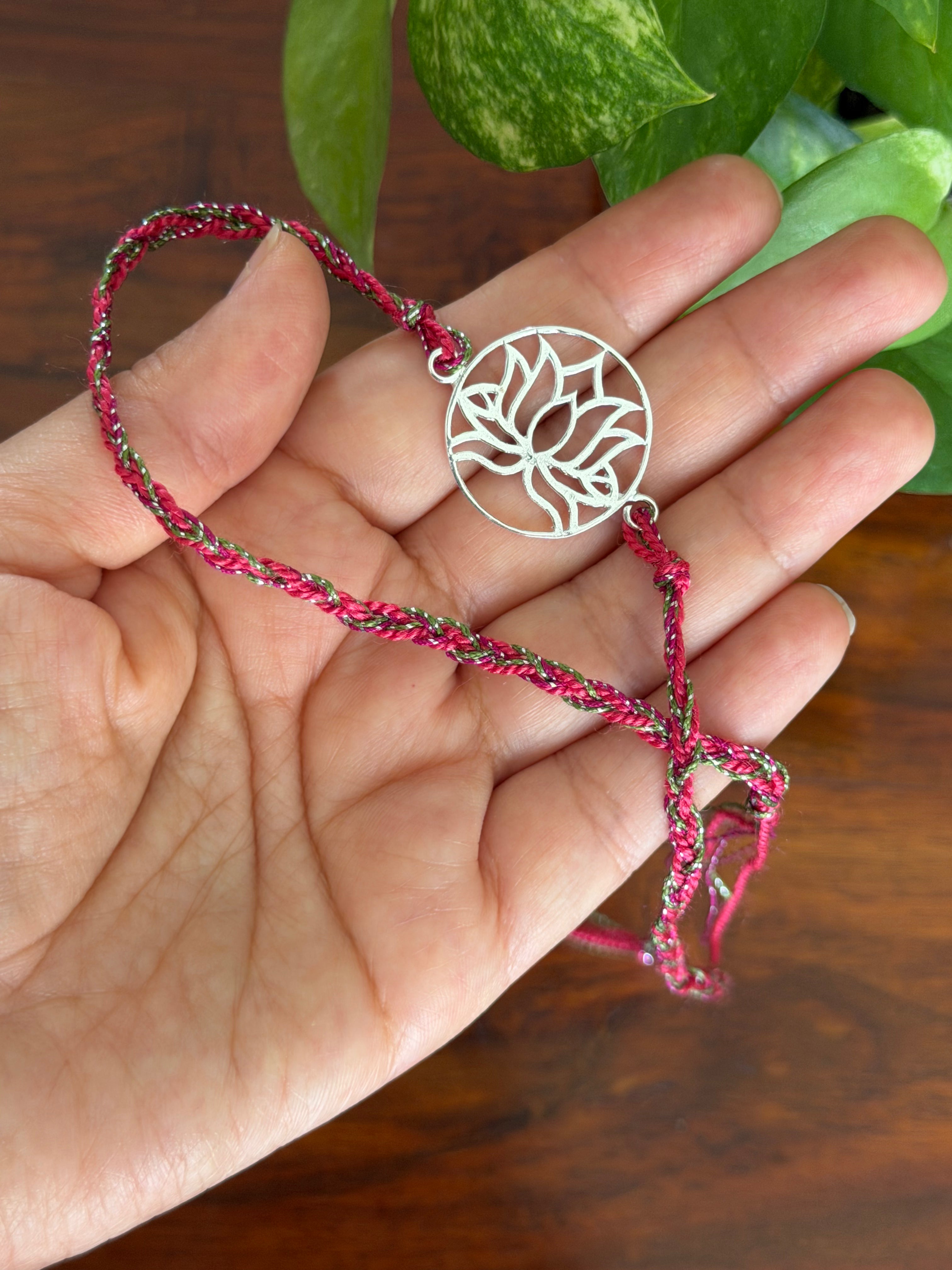 Divya Kamal - Without Chain 925 Silver Rakhi