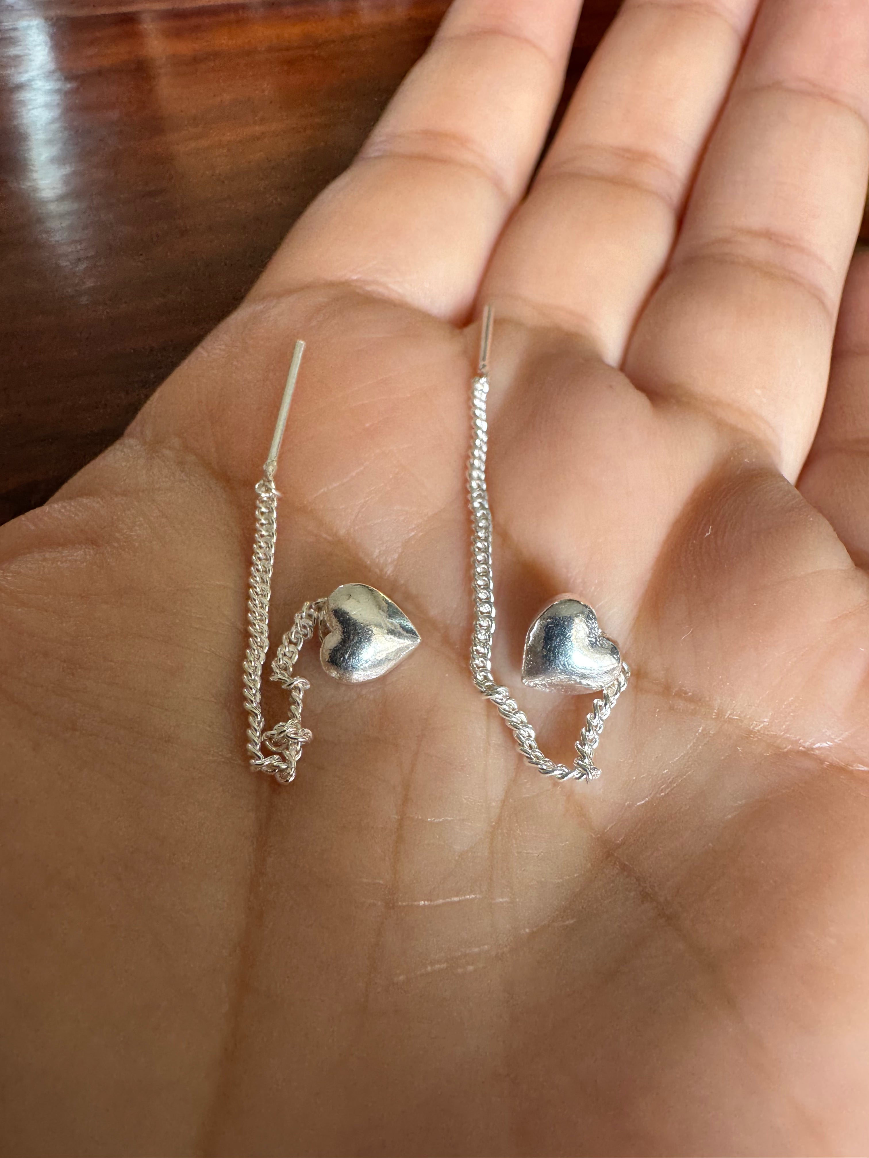 Dil ka Rishta Handcrafted 92.5 Silver Sui Dhaga Threader Earrings