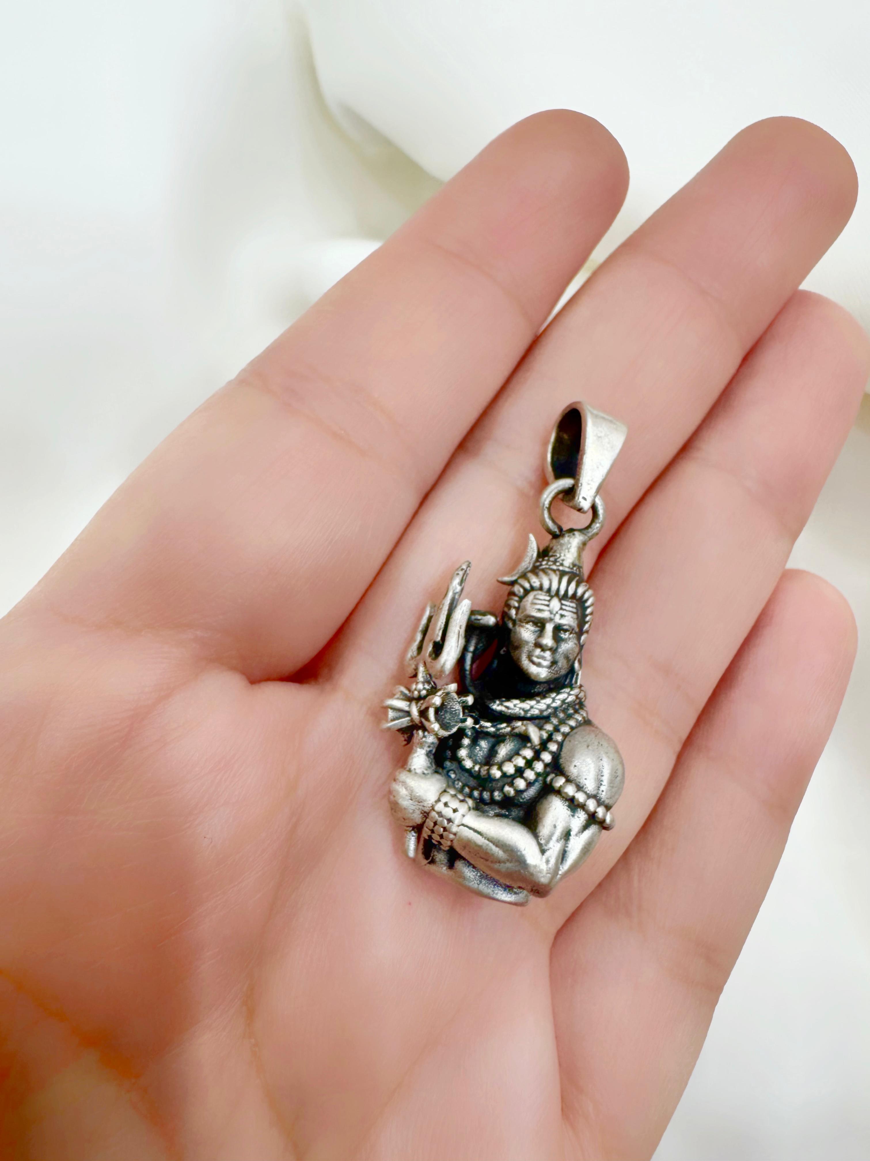 Shambhu 92.5 Silver Handcrafted Pendant (With or Without Chain)
