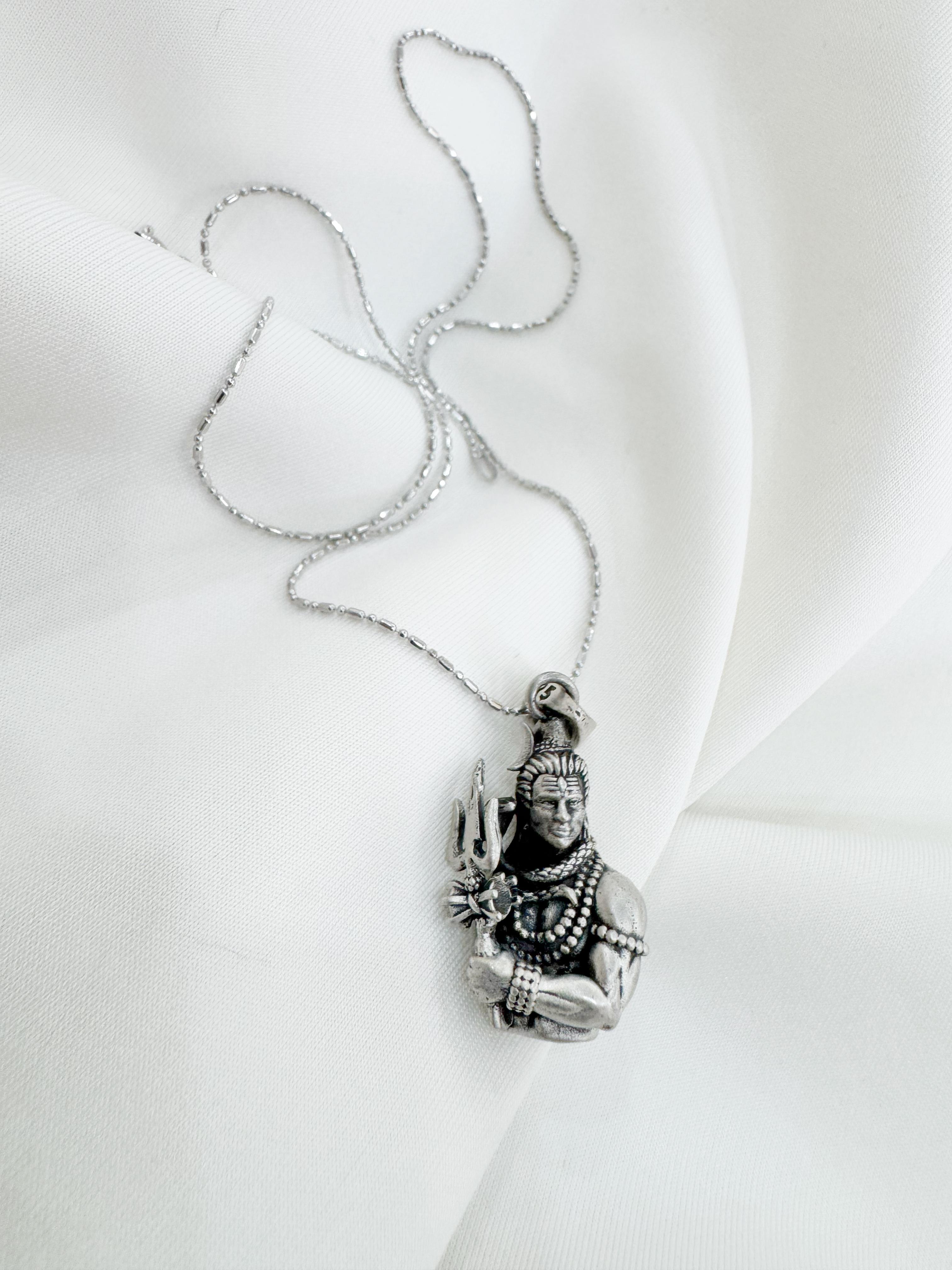 Shambhu 92.5 Silver Handcrafted Pendant (With or Without Chain)