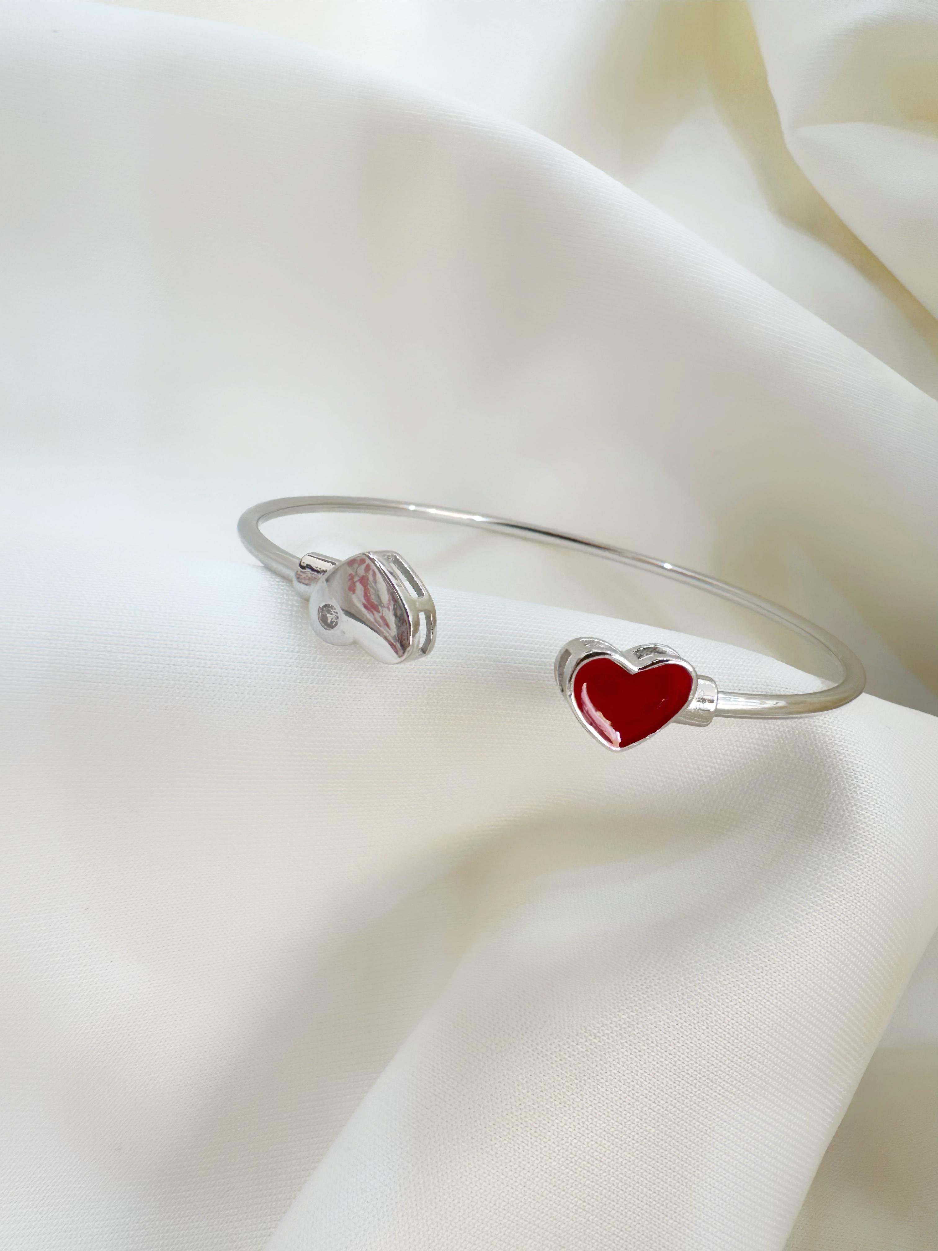 Twin Hearts 92.5 Silver Bracelet