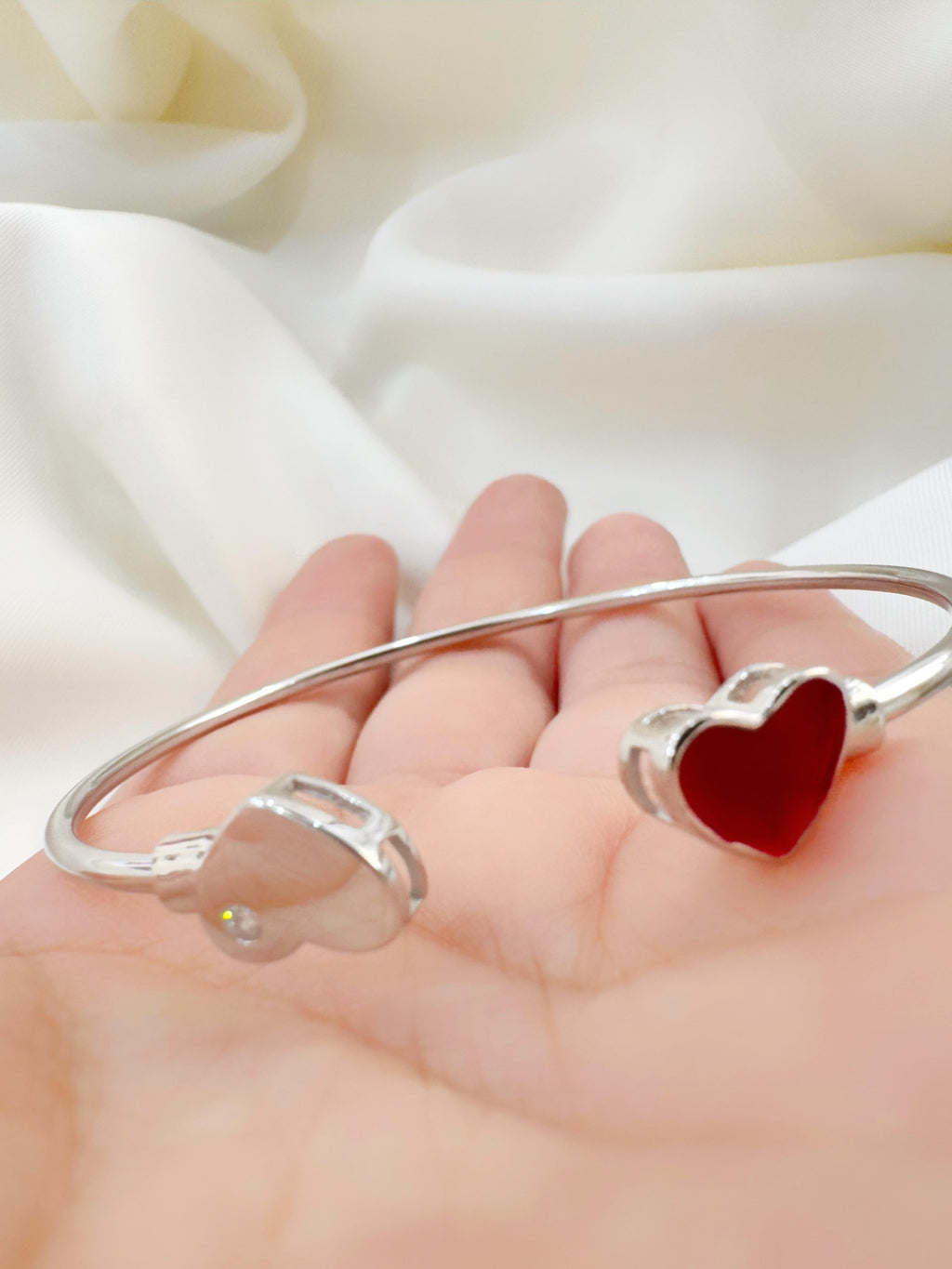 Twin Hearts 92.5 Silver Bracelet