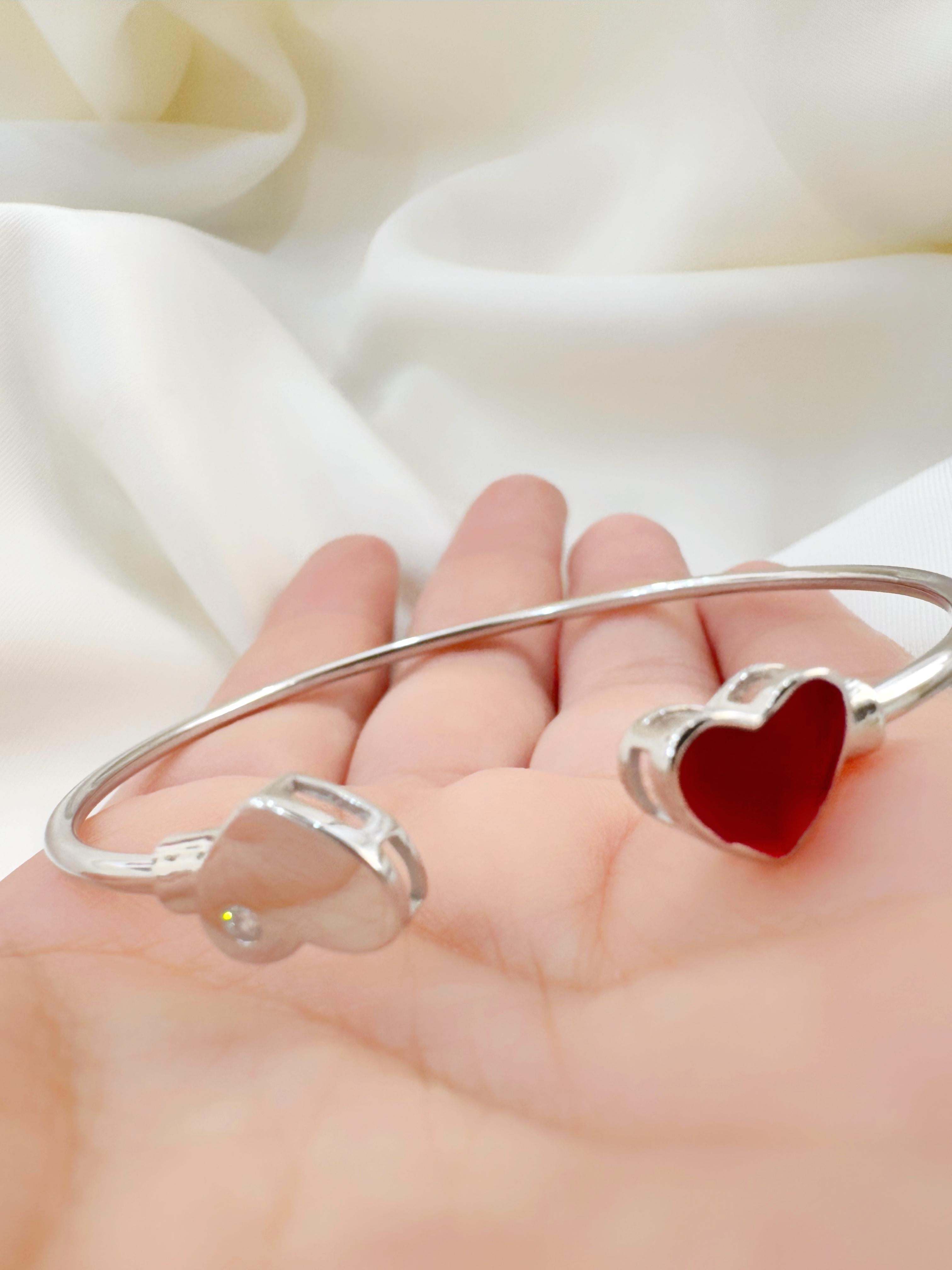 Twin Hearts 92.5 Silver Bracelet