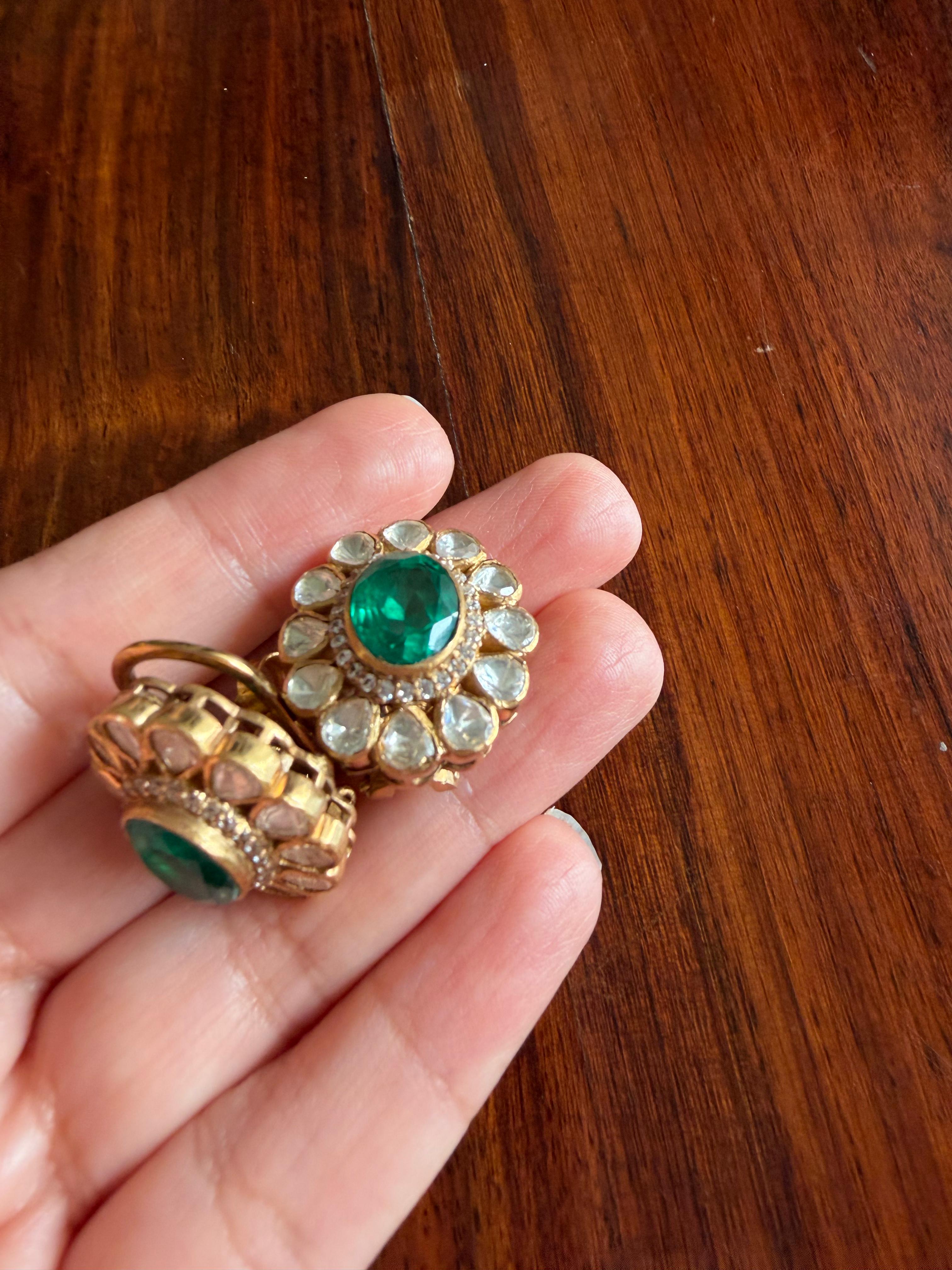 Amara - Gold Plated 92.5 Silver Moissonite Studs - Handcrafted